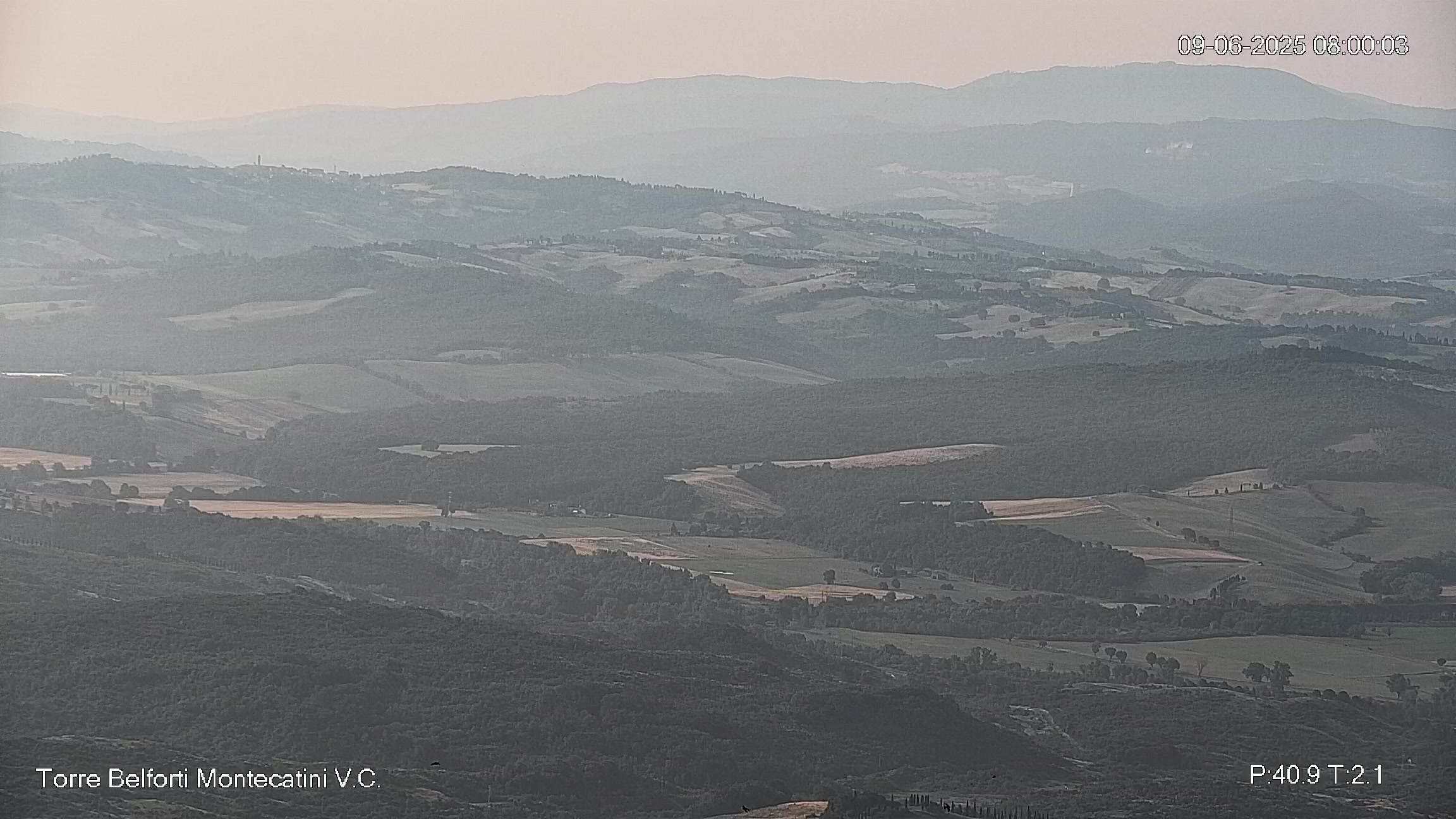 immagine della webcam nei dintorni di Rosignano Solvay: webcam Montecatini Val di Cecina