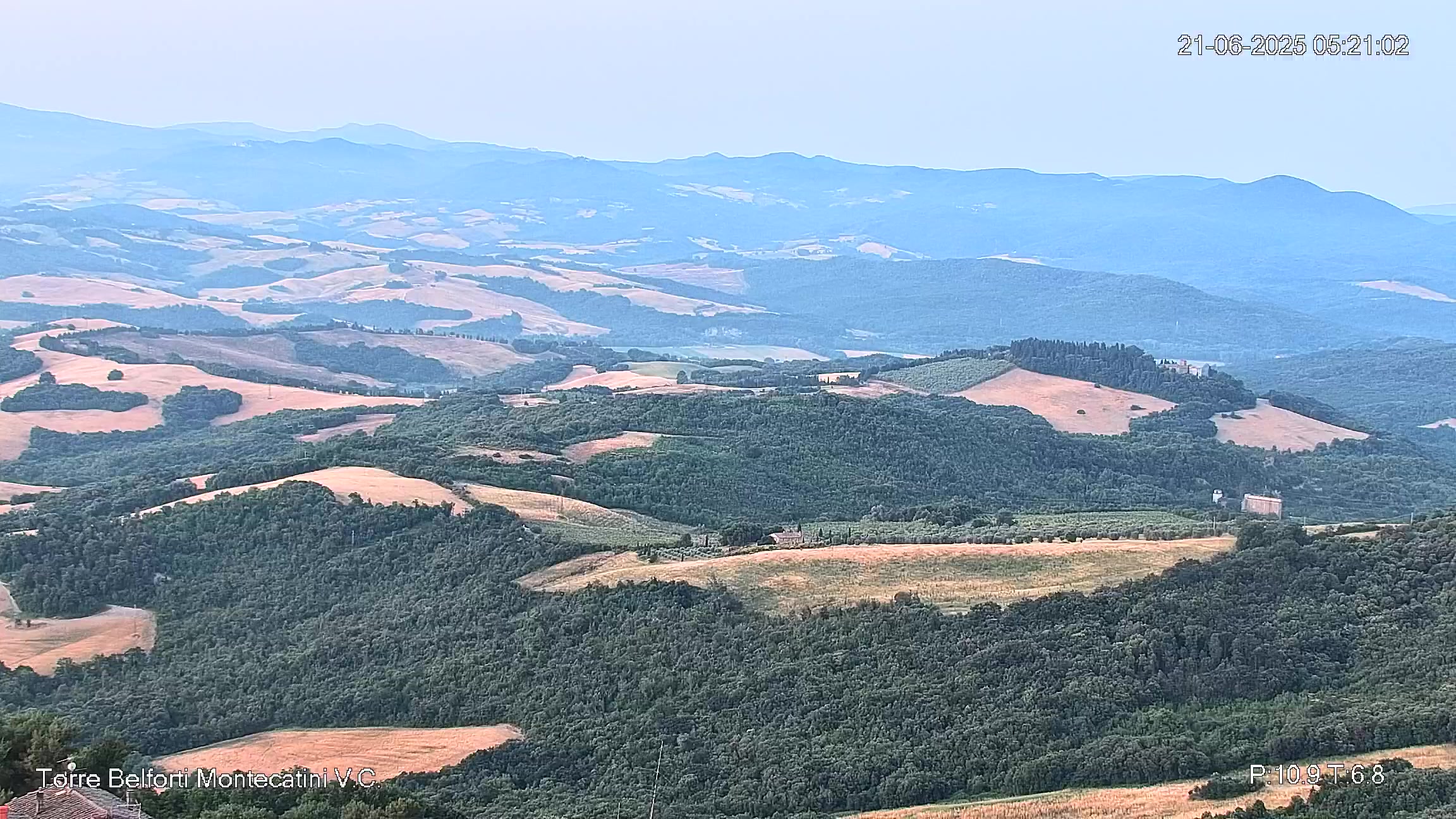 immagine della webcam nei dintorni di Rosignano Marittimo: webcam Montecatini Val di Cecina