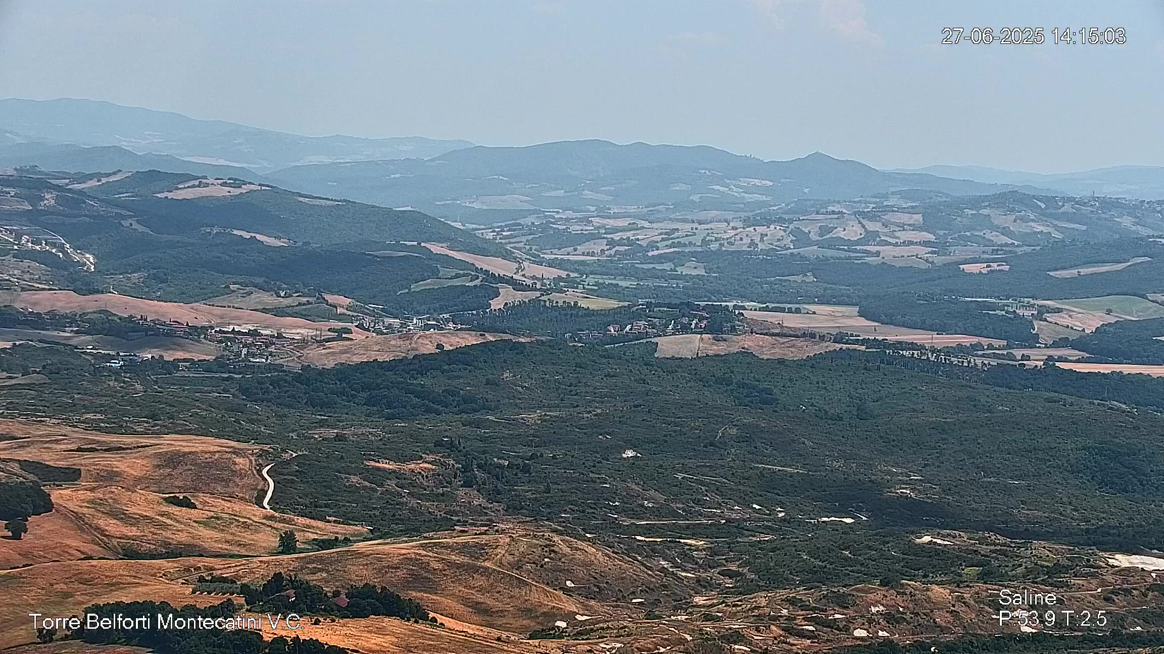 immagine della webcam nei dintorni di Marina di Bibbona: webcam Montecatini Val di Cecina