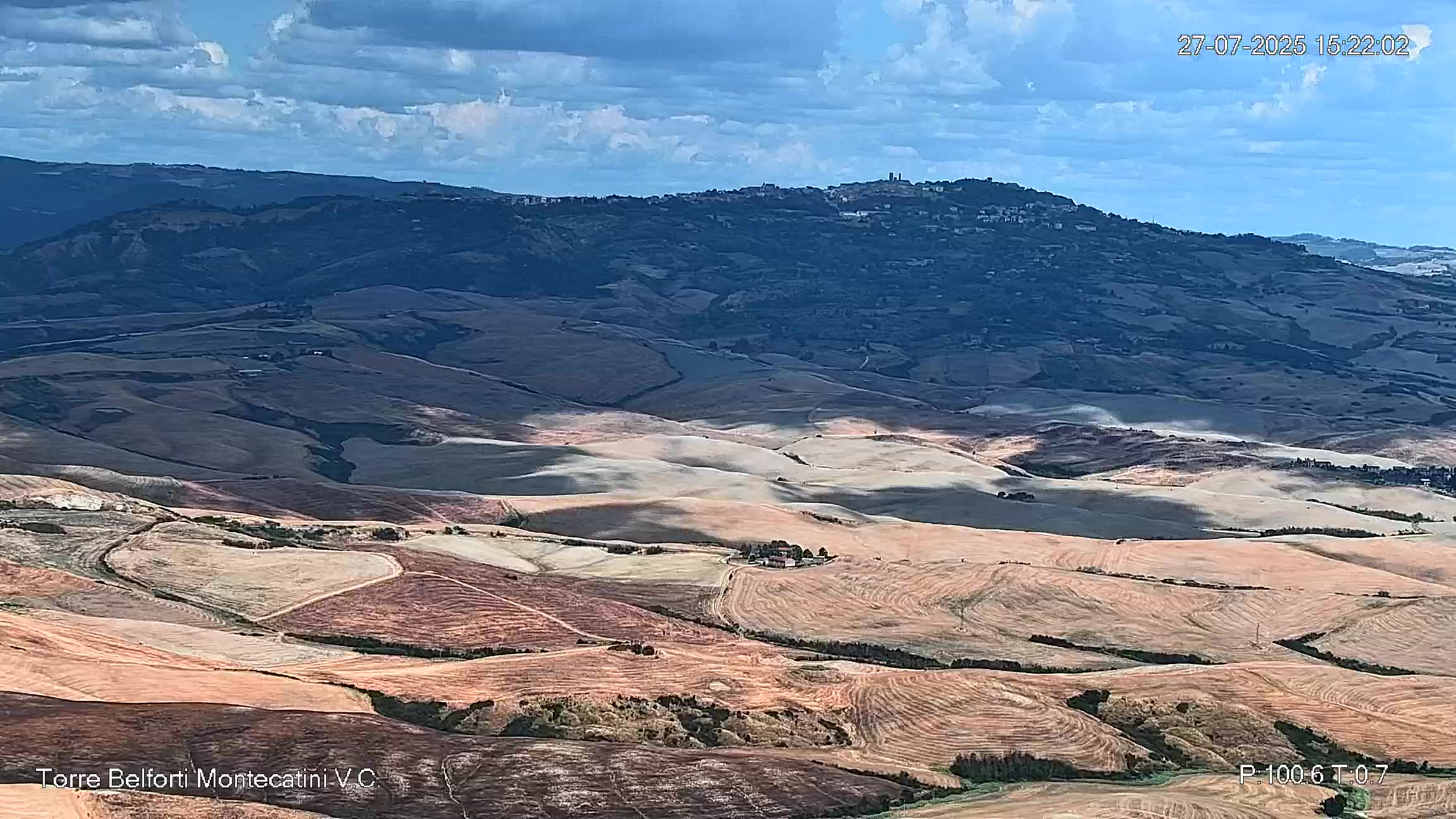 immagine della webcam nei dintorni di Marina Di Castagneto: webcam Montecatini Val di Cecina