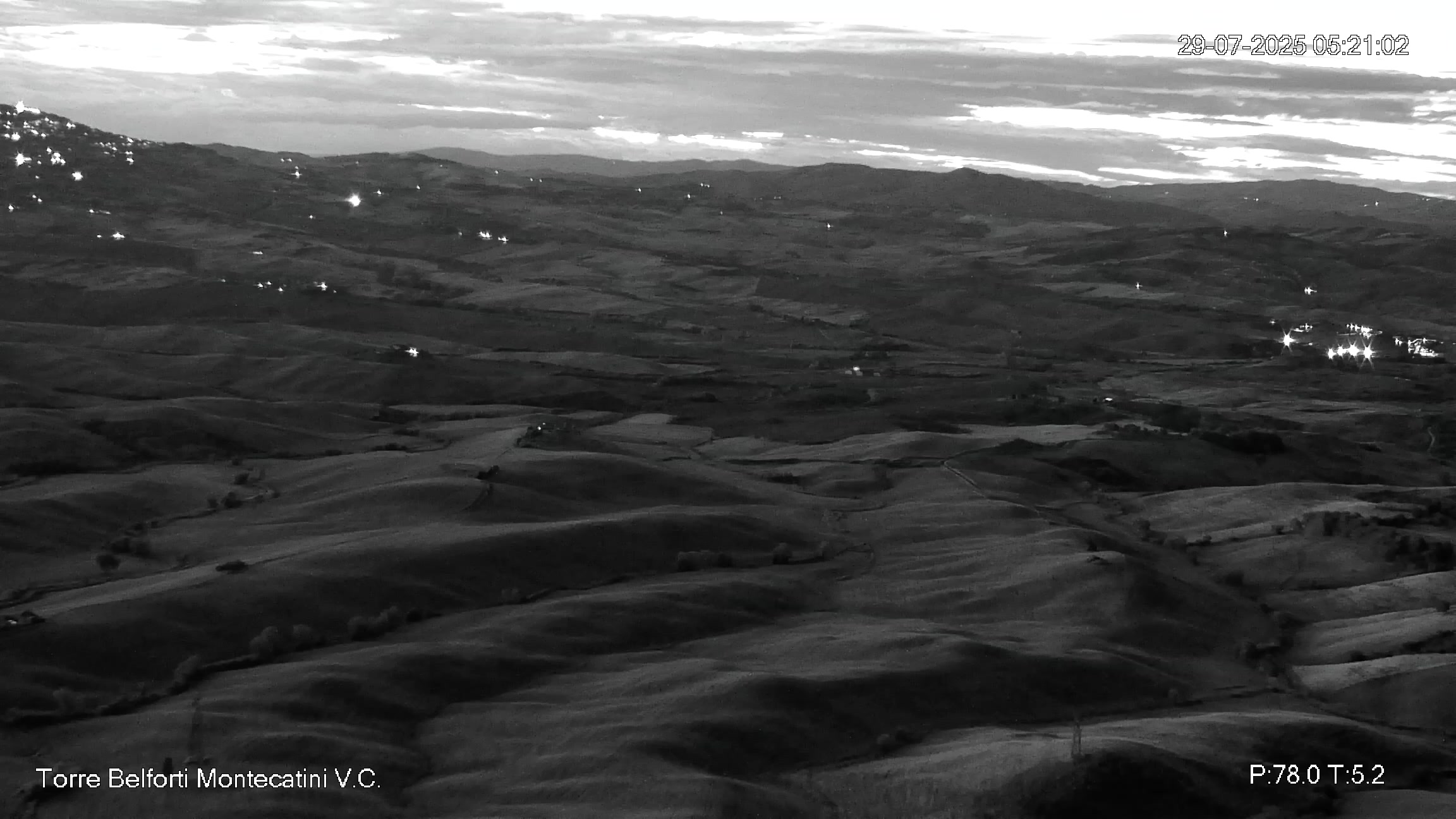 immagine della webcam nei dintorni di Marina Di Cecina: webcam Montecatini Val di Cecina