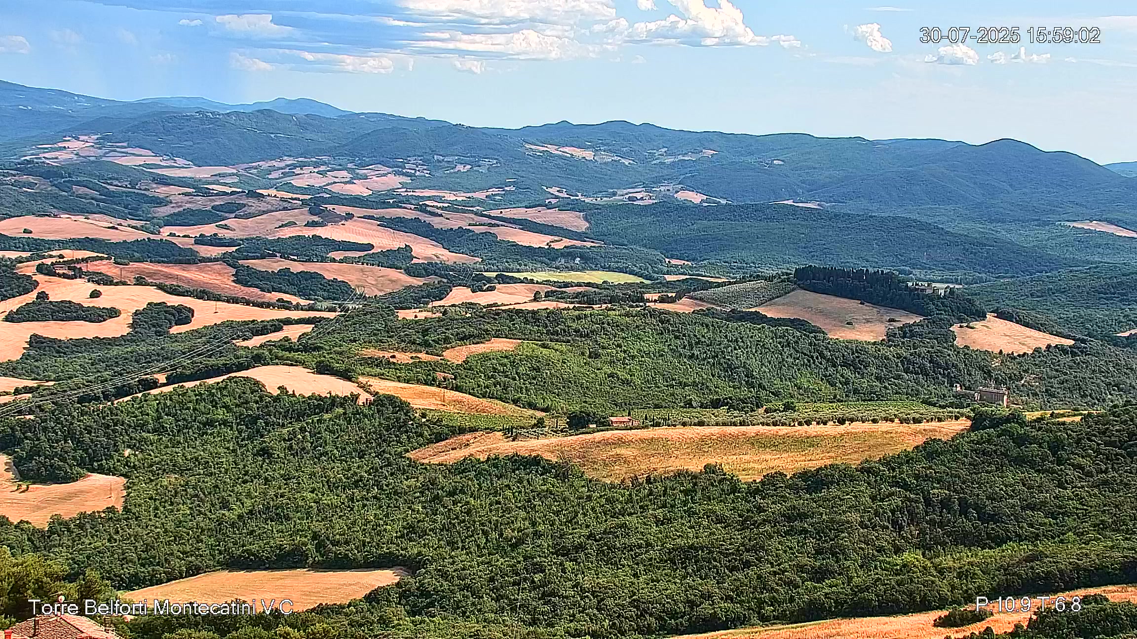 immagine della webcam nei dintorni di Marina Di Cecina: webcam Montecatini Val di Cecina
