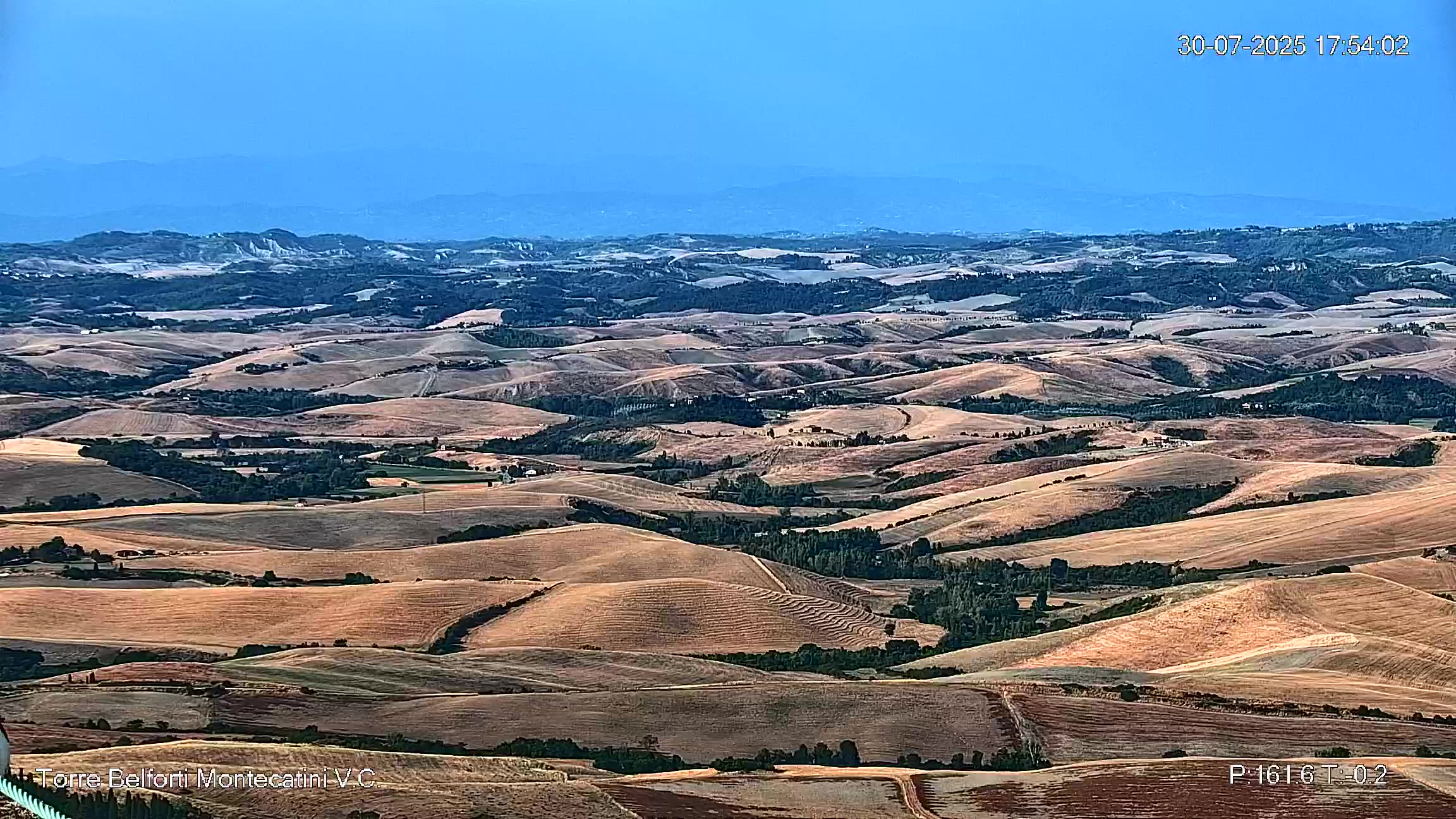 immagine della webcam nei dintorni di Castelnuovo di Val di Cecina: webcam Montecatini Val di Cecina