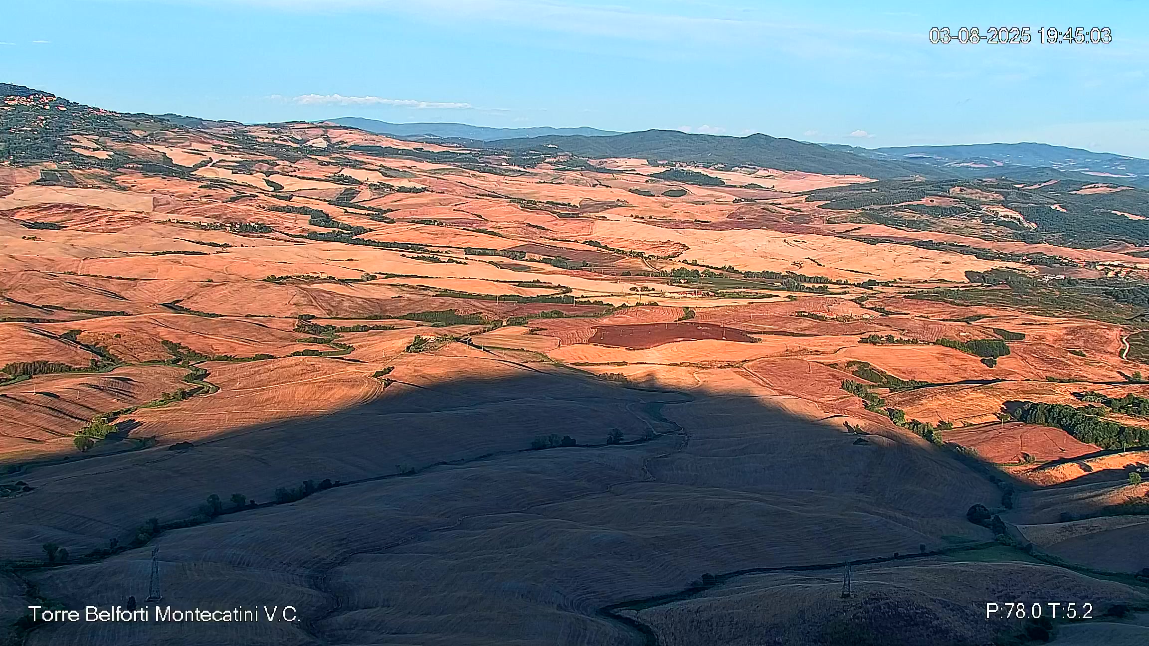 immagine della webcam nei dintorni di Rosignano Solvay: webcam Montecatini Val di Cecina