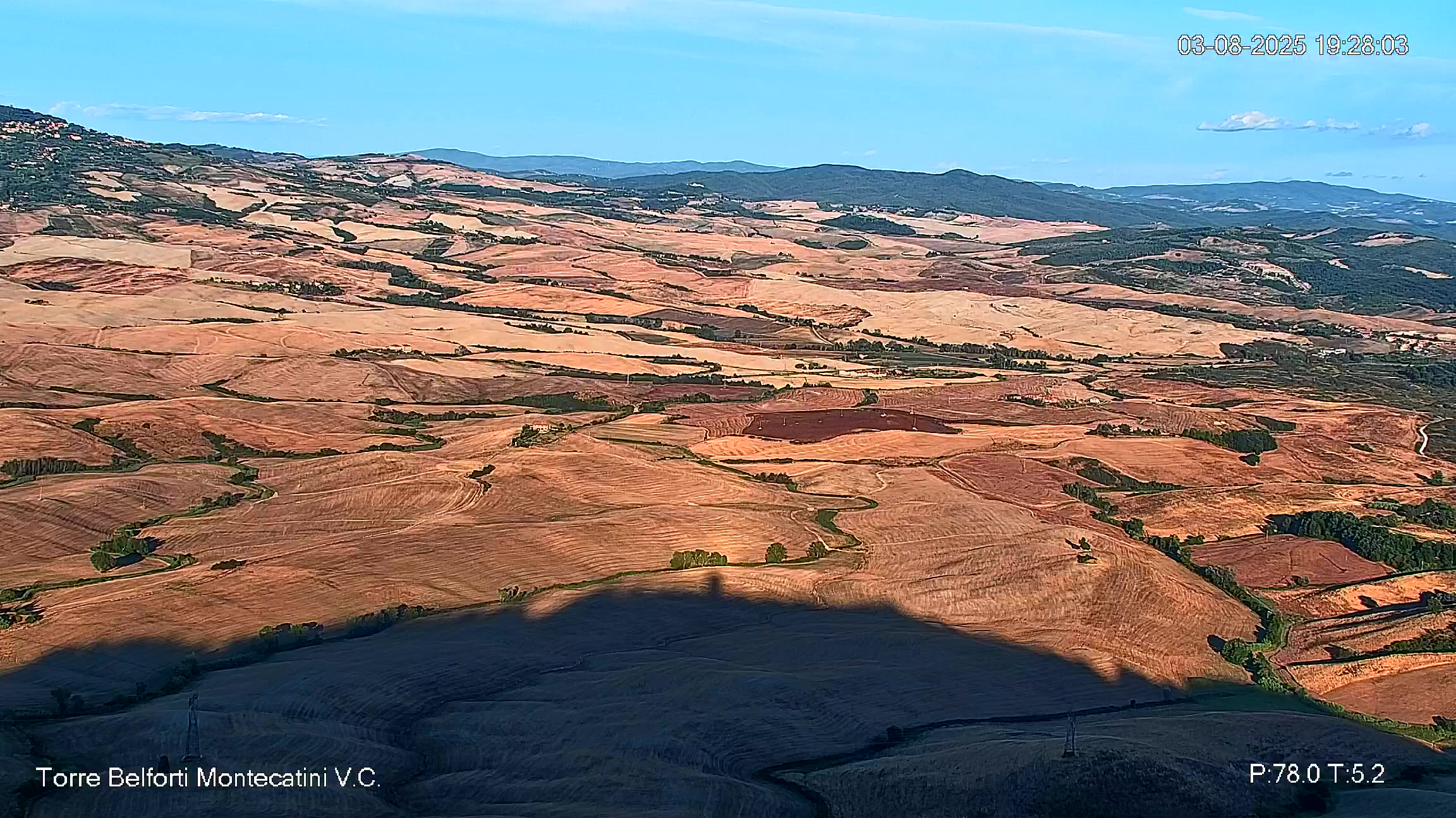 immagine della webcam nei dintorni di Pontedera: webcam Montecatini Val di Cecina