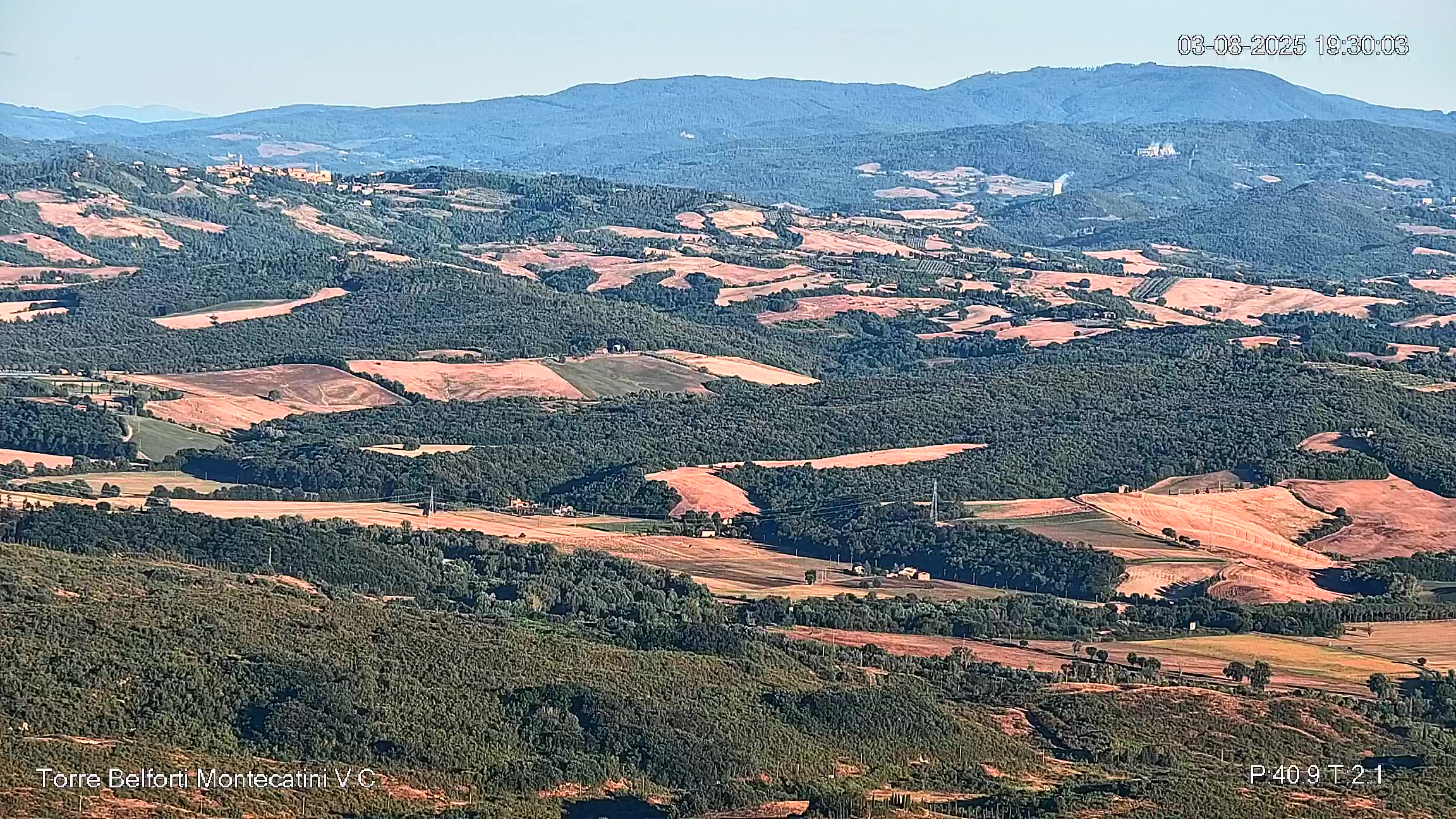 immagine della webcam nei dintorni di Marina Di Castagneto: webcam Montecatini Val di Cecina