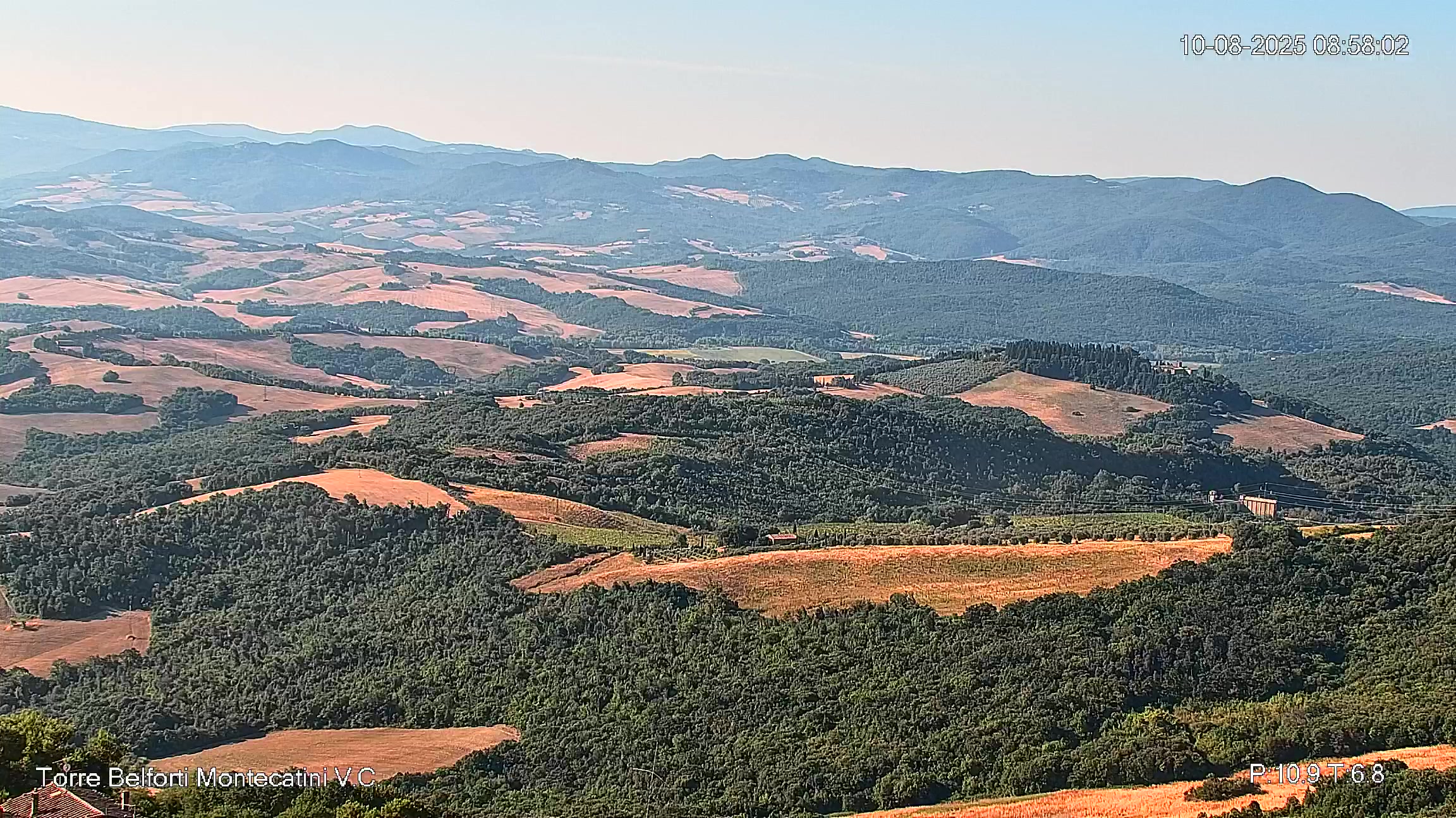 immagine della webcam nei dintorni di Rosignano Marittimo: webcam Montecatini Val di Cecina