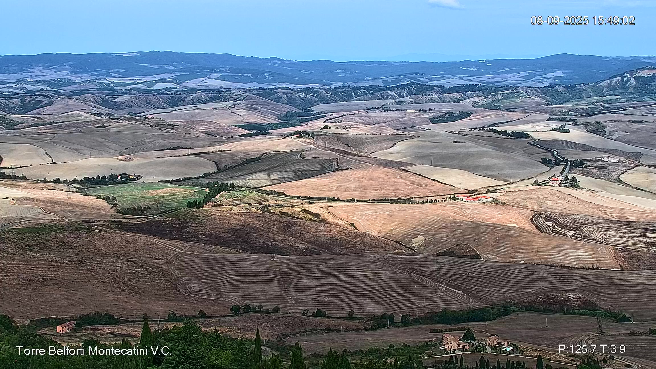 immagine della webcam nei dintorni di Nibbiaia: webcam Montecatini Val di Cecina