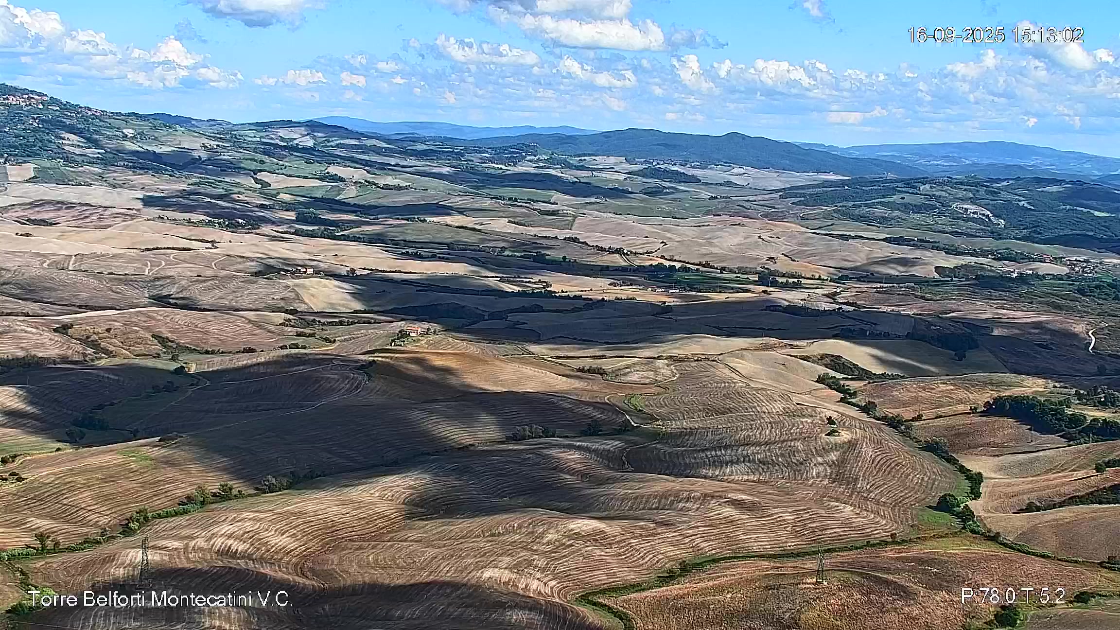 immagine della webcam nei dintorni di Rosignano Marittimo: webcam Montecatini Val di Cecina