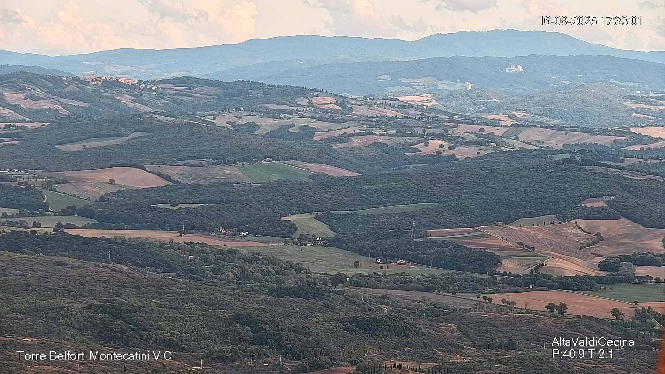 immagine della webcam nei dintorni di Rosignano Marittimo: webcam Montecatini Val di Cecina