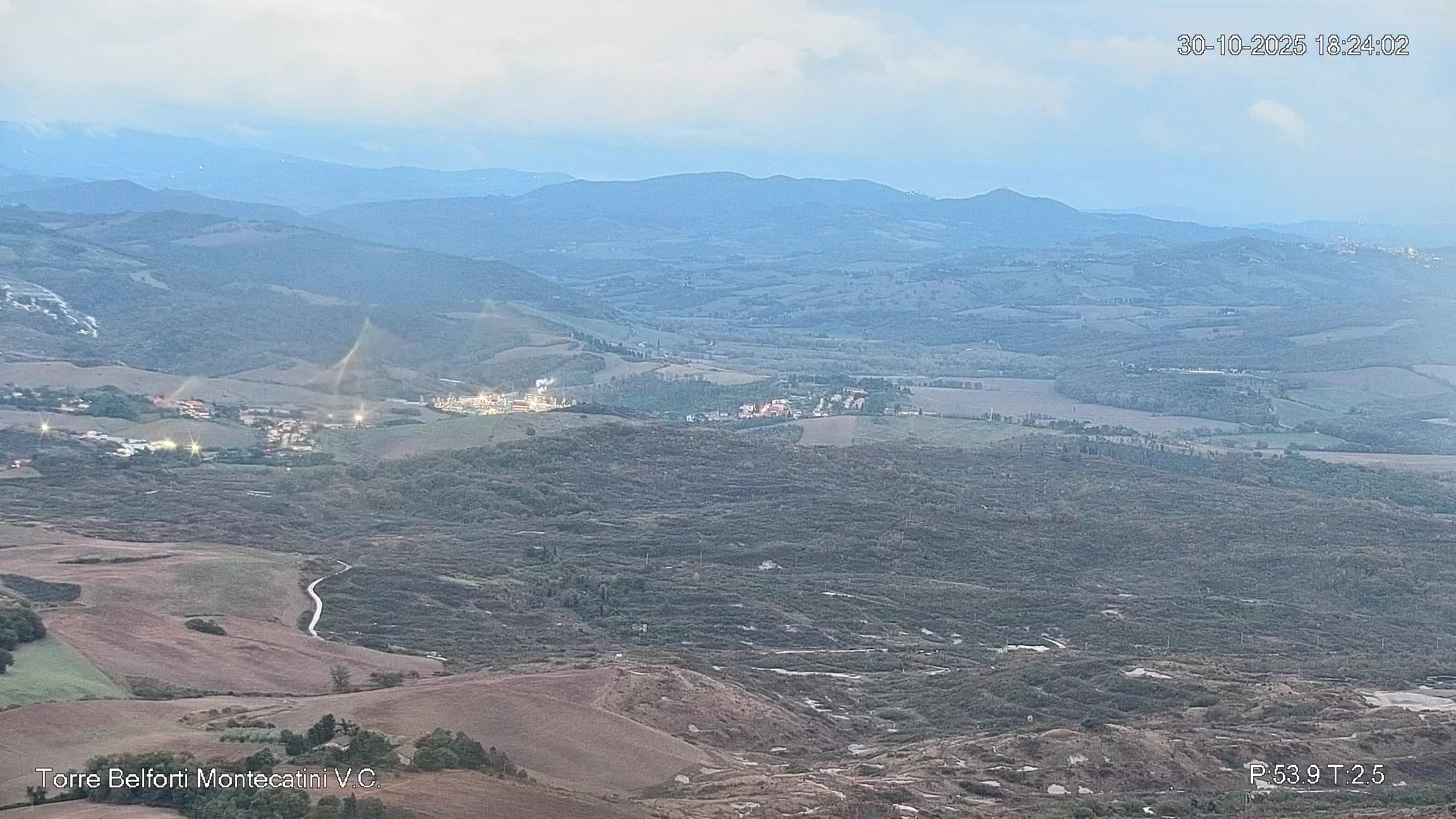 immagine della webcam nei dintorni di Marina Di Cecina: webcam Montecatini Val di Cecina
