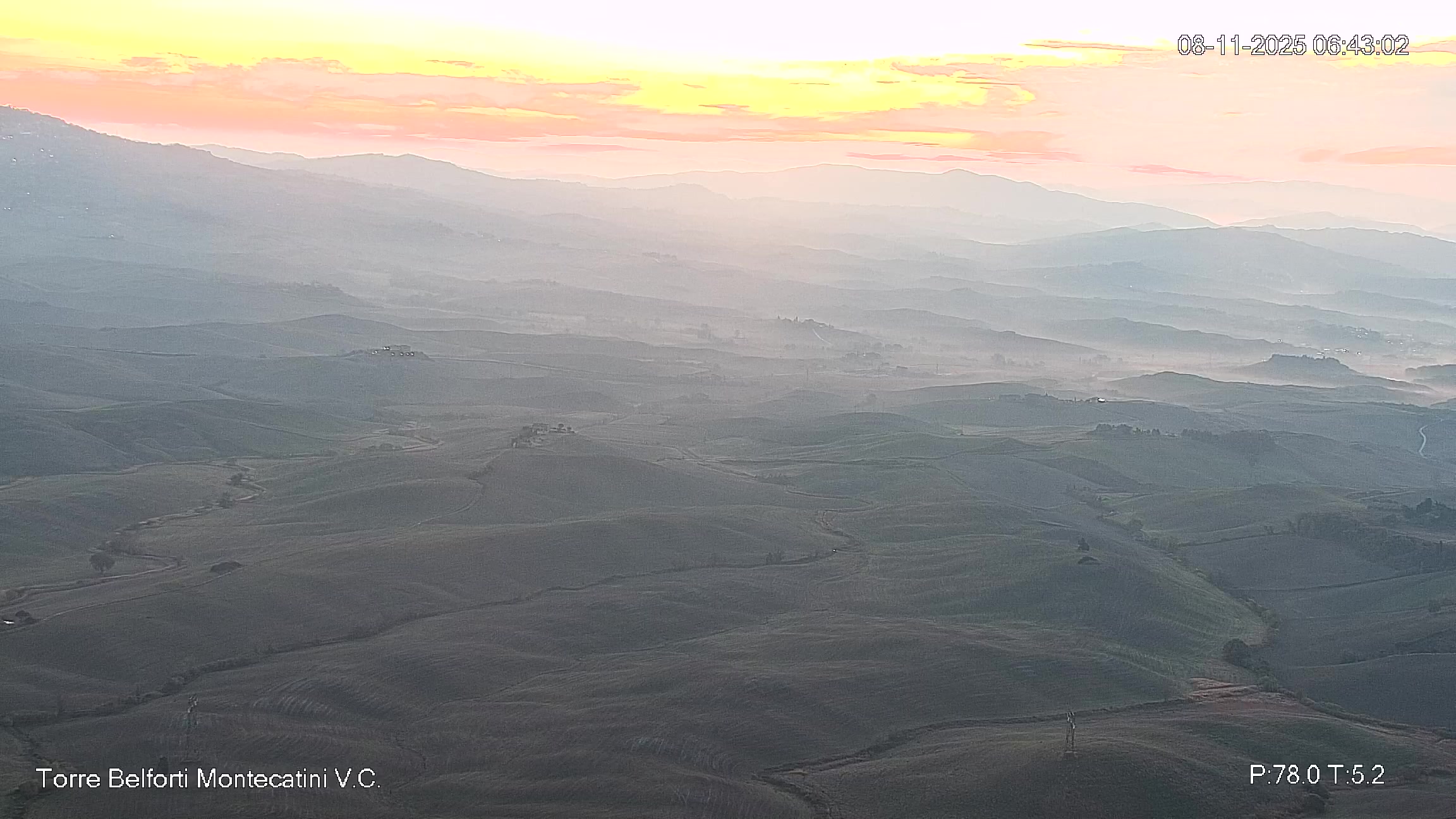 immagine della webcam nei dintorni di Certaldo: webcam Montecatini Val di Cecina