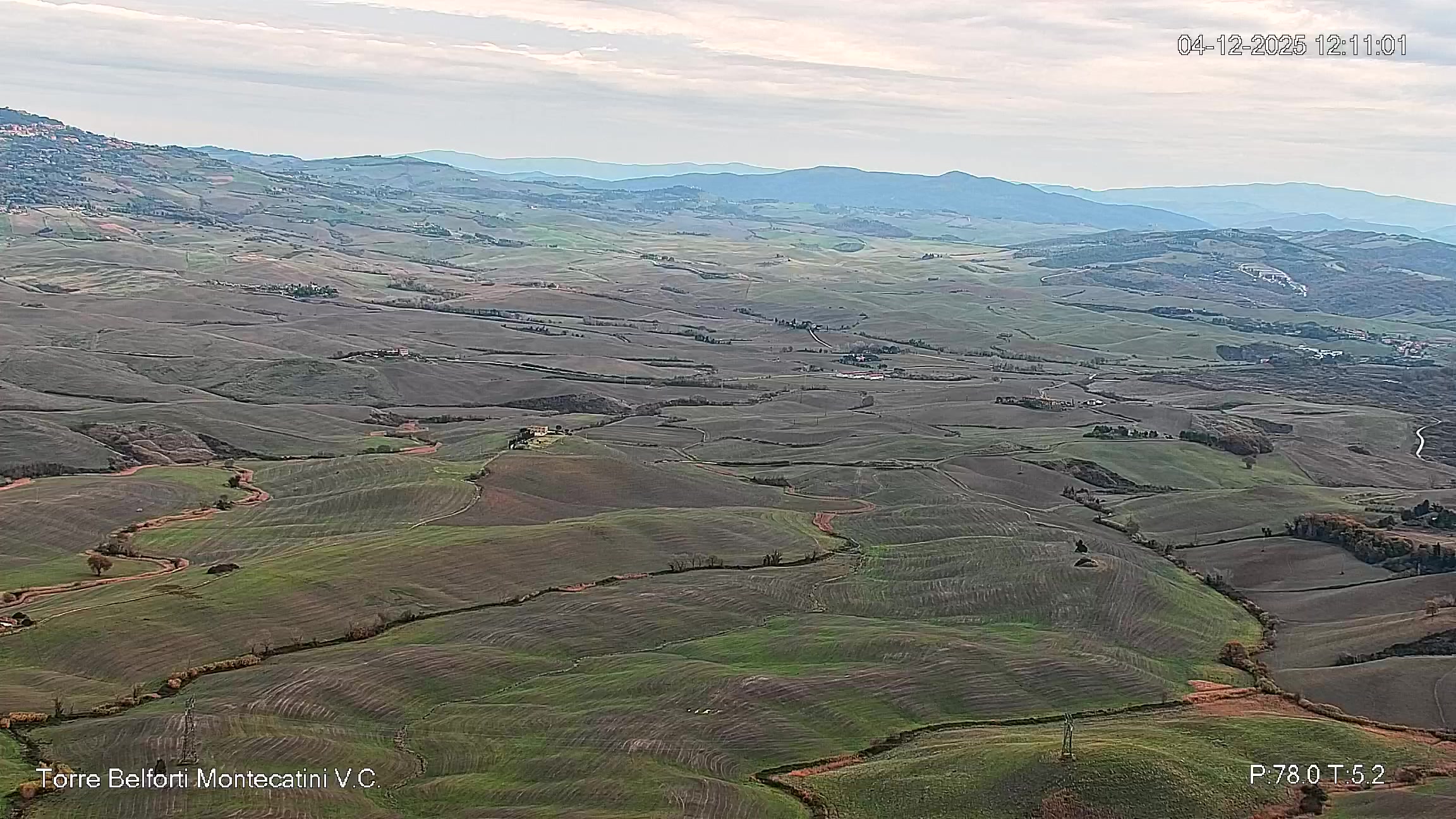 immagine della webcam nei dintorni di Pontedera: webcam Montecatini Val di Cecina