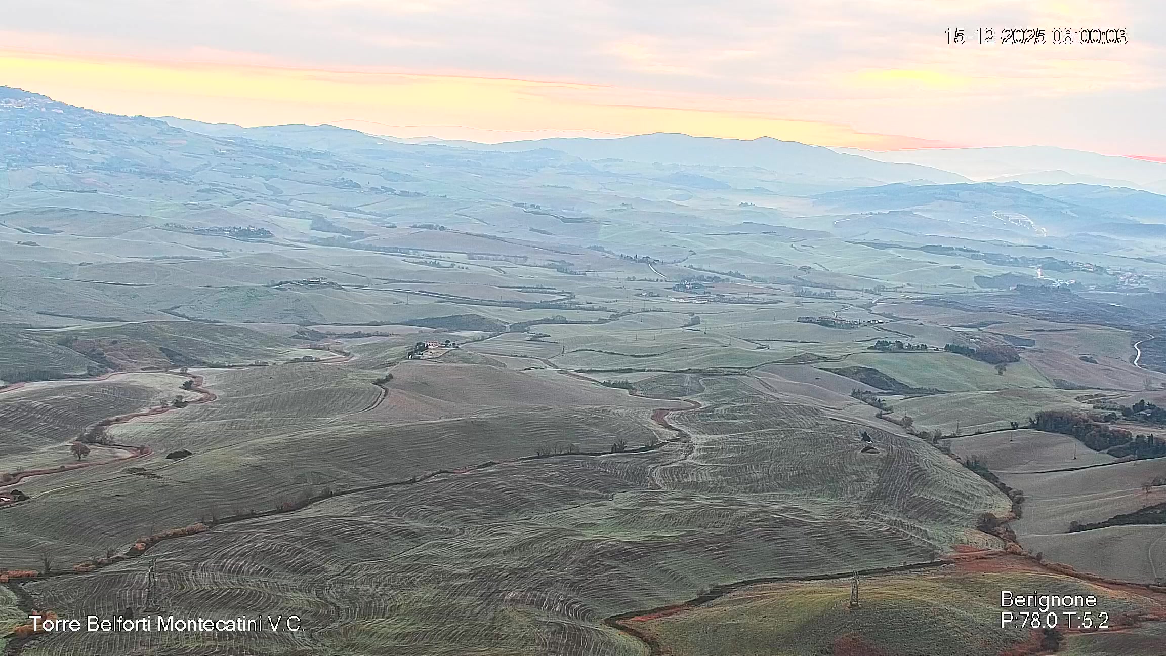 immagine della webcam nei dintorni di Marina Di Cecina: webcam Montecatini Val di Cecina