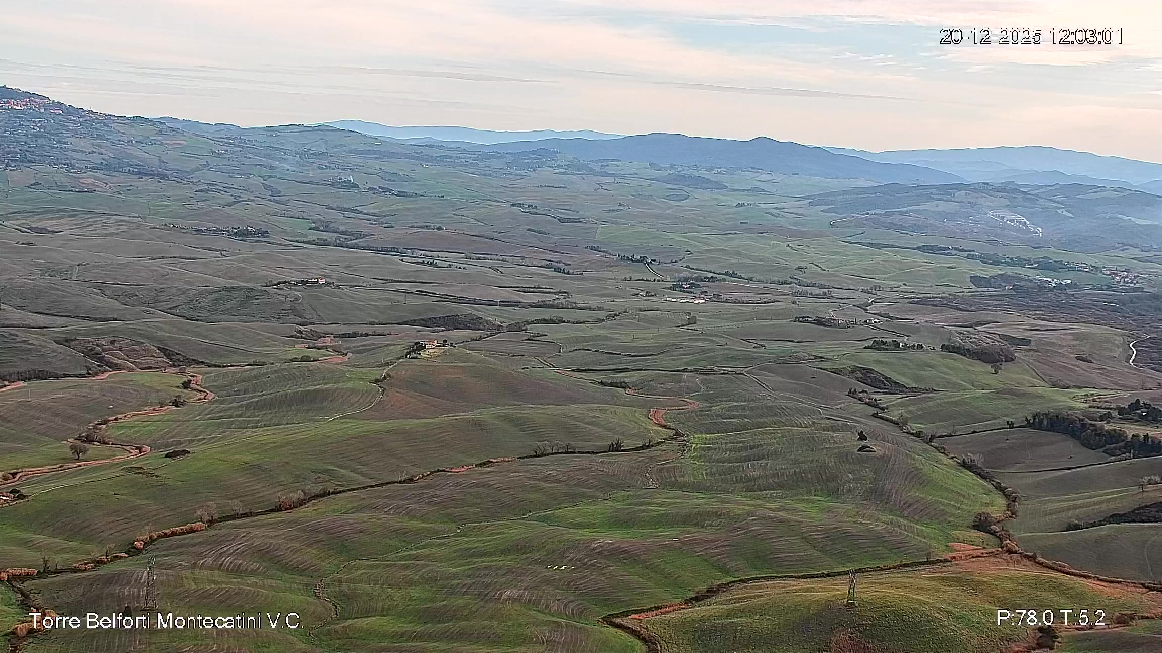 immagine della webcam nei dintorni di Volterra: webcam Montecatini Val di Cecina