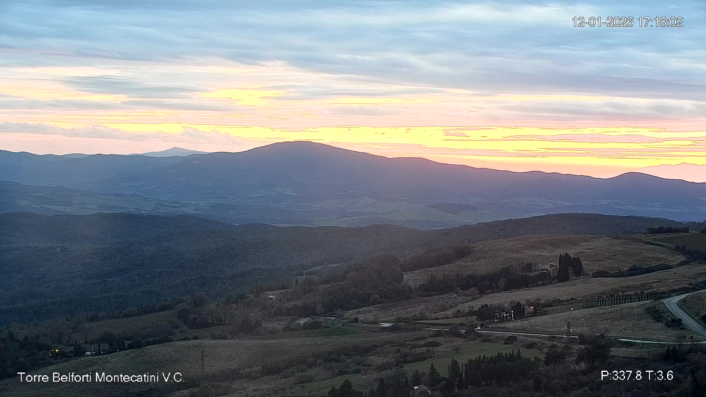 immagine della webcam nei dintorni di Castiglioncello: webcam Montecatini Val di Cecina