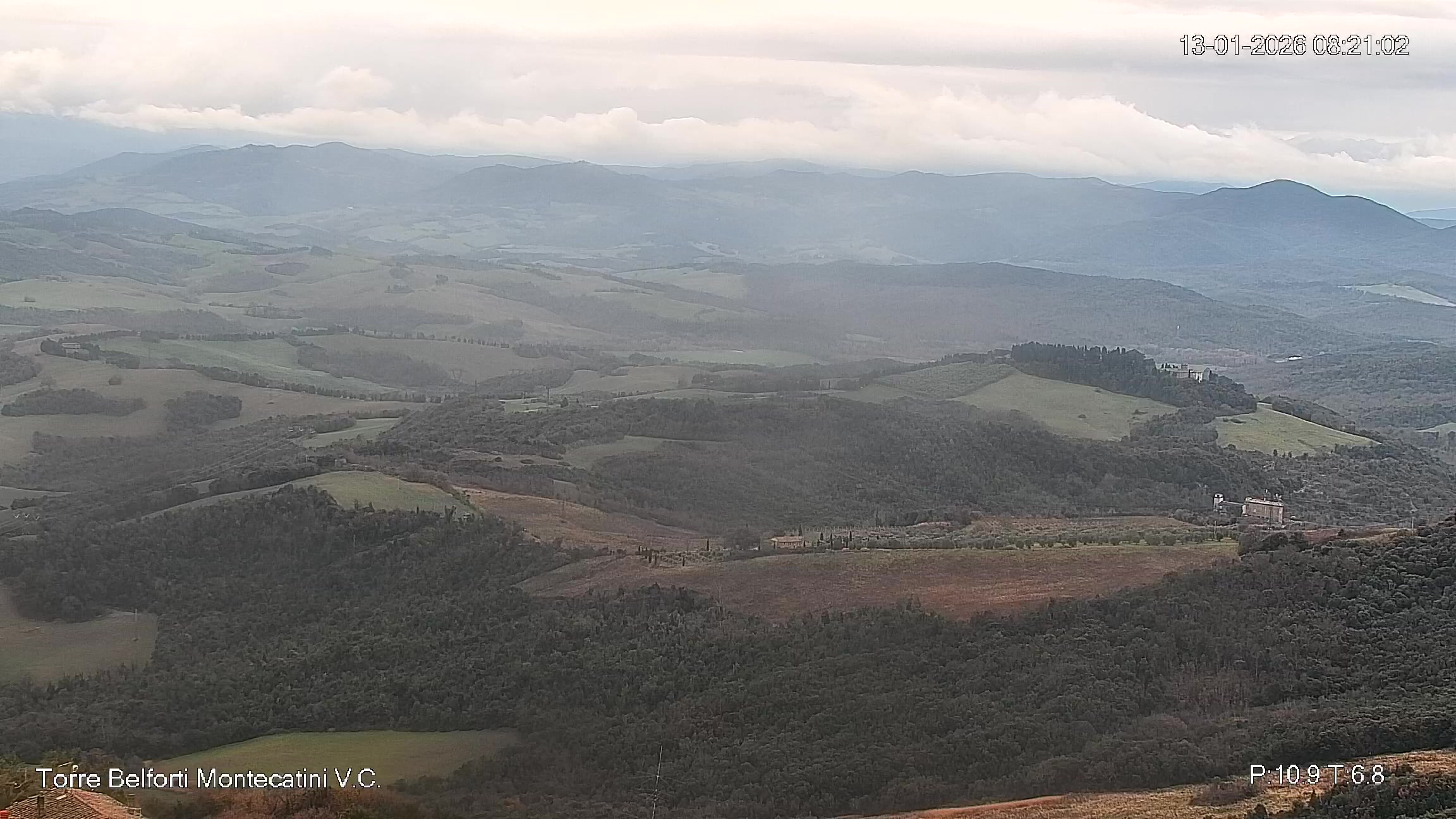 immagine della webcam nei dintorni di Cecina: webcam Montecatini Val di Cecina