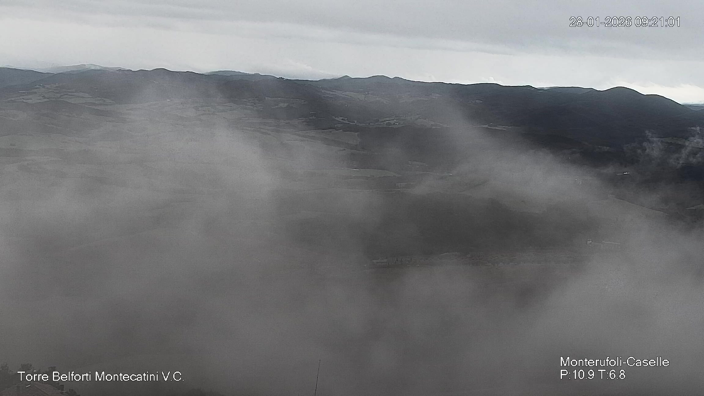 immagine della webcam nei dintorni di Rosignano Marittimo: webcam Montecatini Val di Cecina