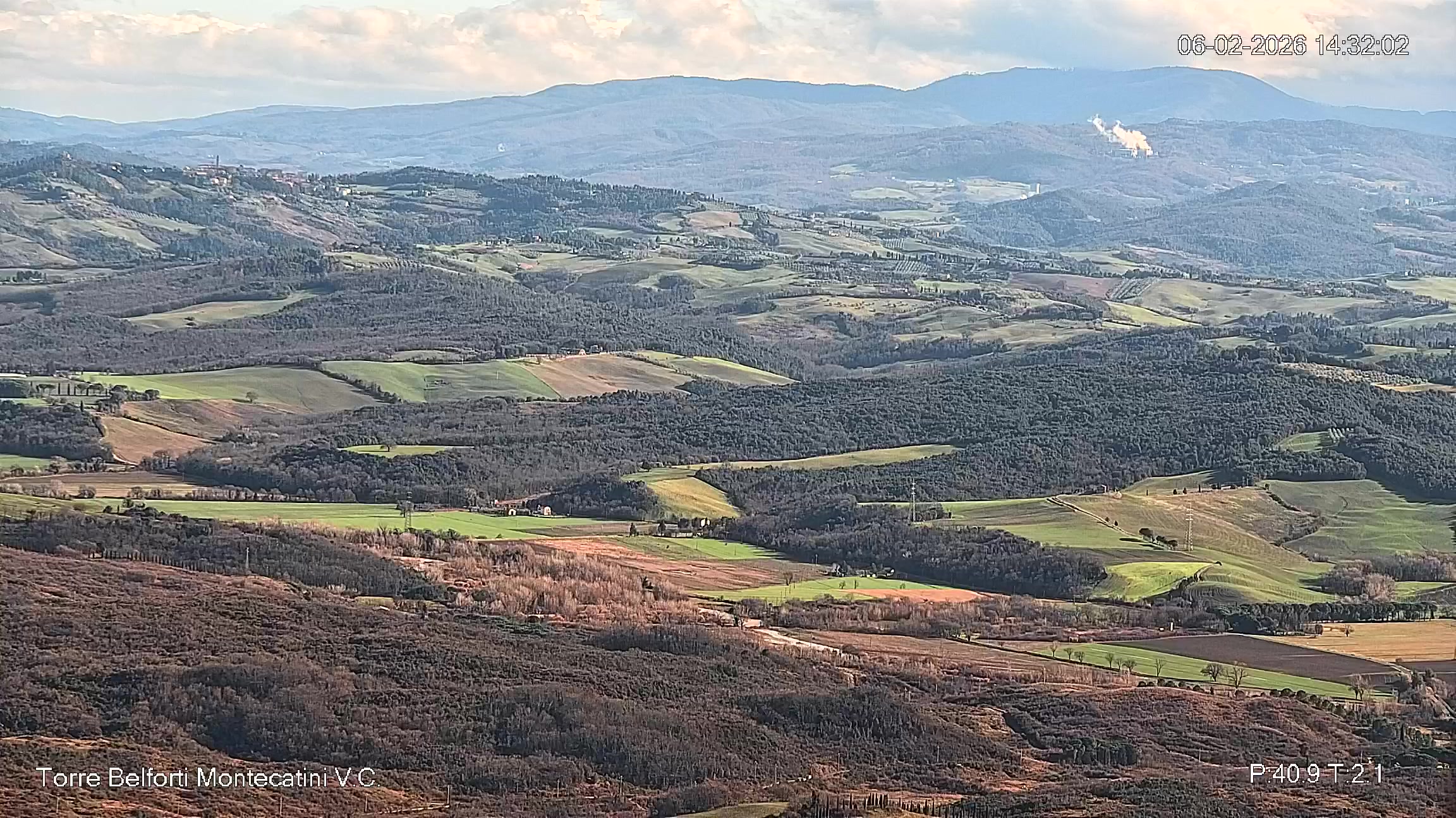 immagine della webcam nei dintorni di Certaldo: webcam Montecatini Val di Cecina