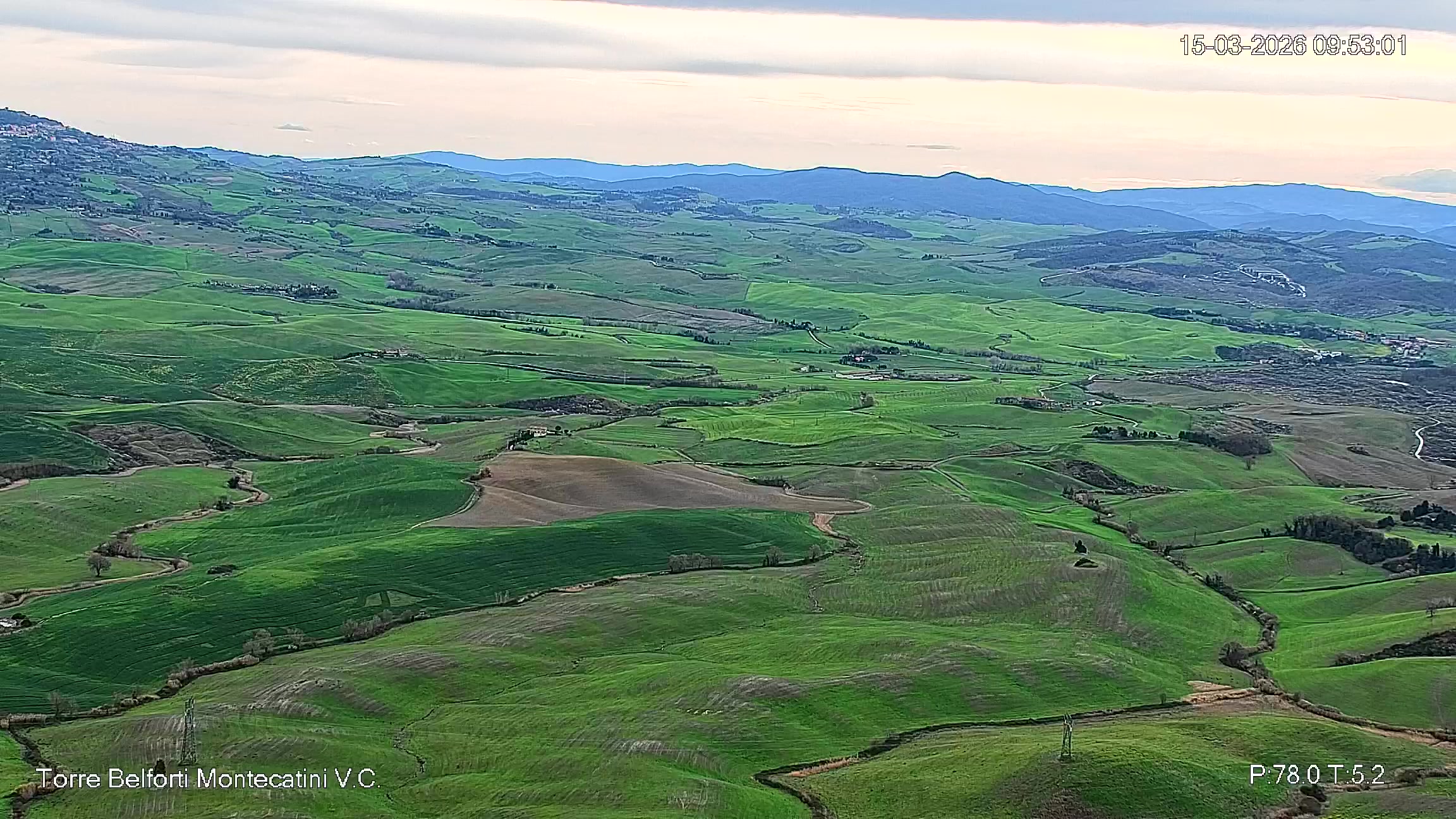 immagine della webcam nei dintorni di Certaldo: webcam Montecatini Val di Cecina