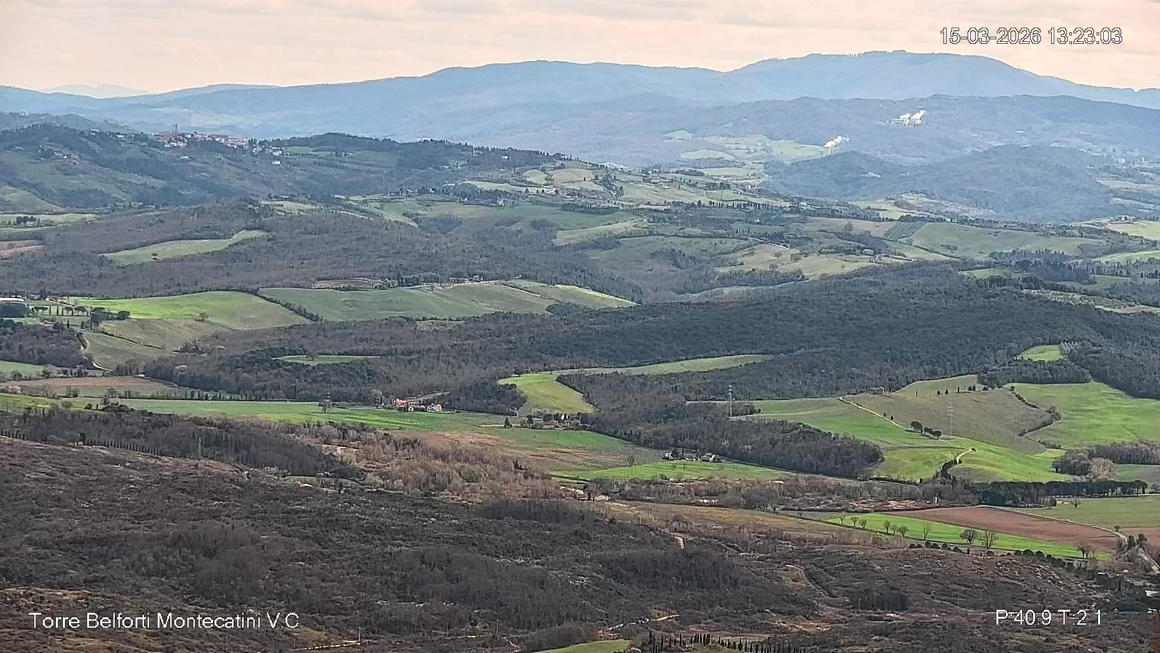 immagine della webcam nei dintorni di Pontedera: webcam Montecatini Val di Cecina