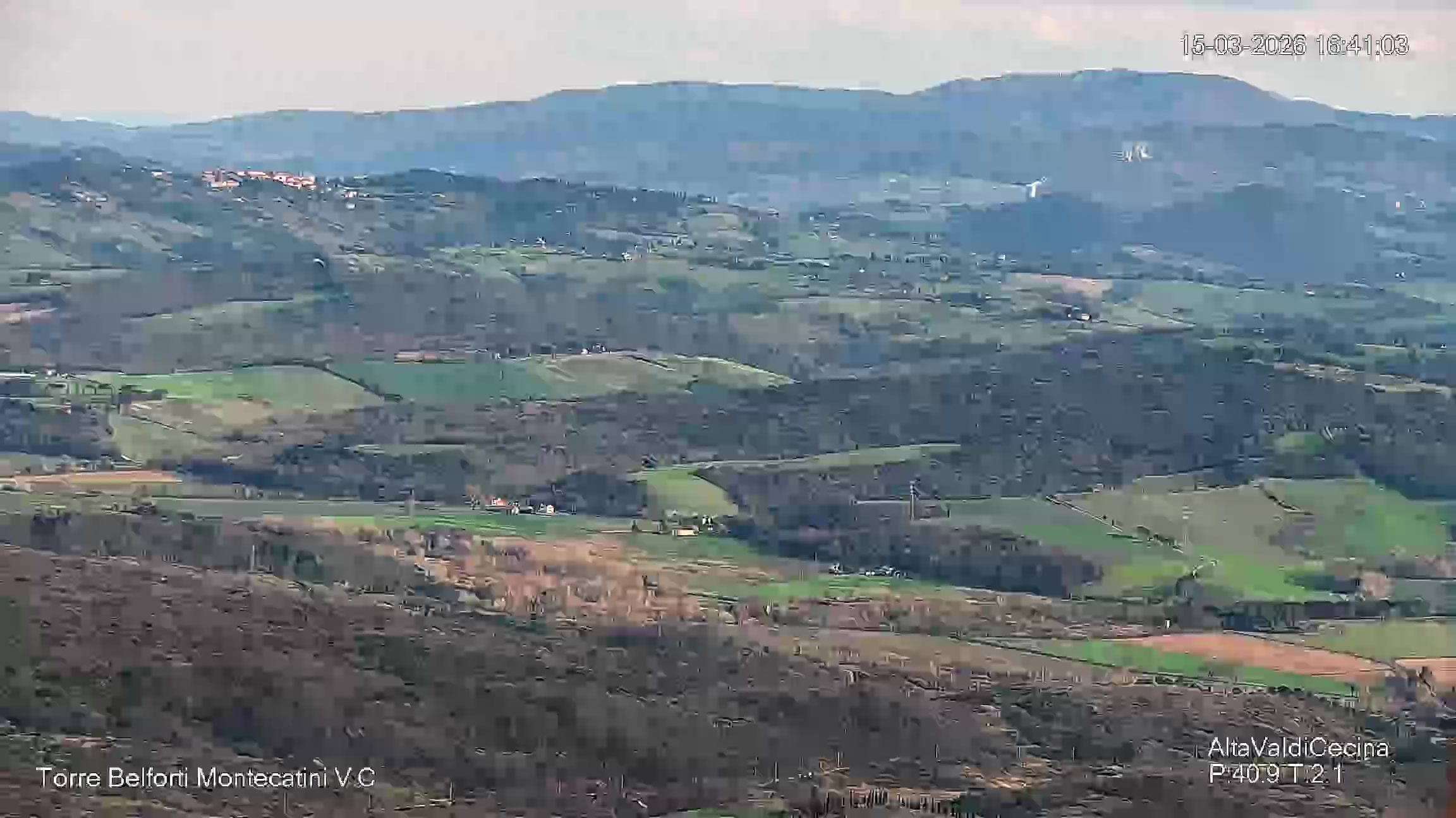 immagine della webcam nei dintorni di Rosignano Solvay: webcam Montecatini Val di Cecina