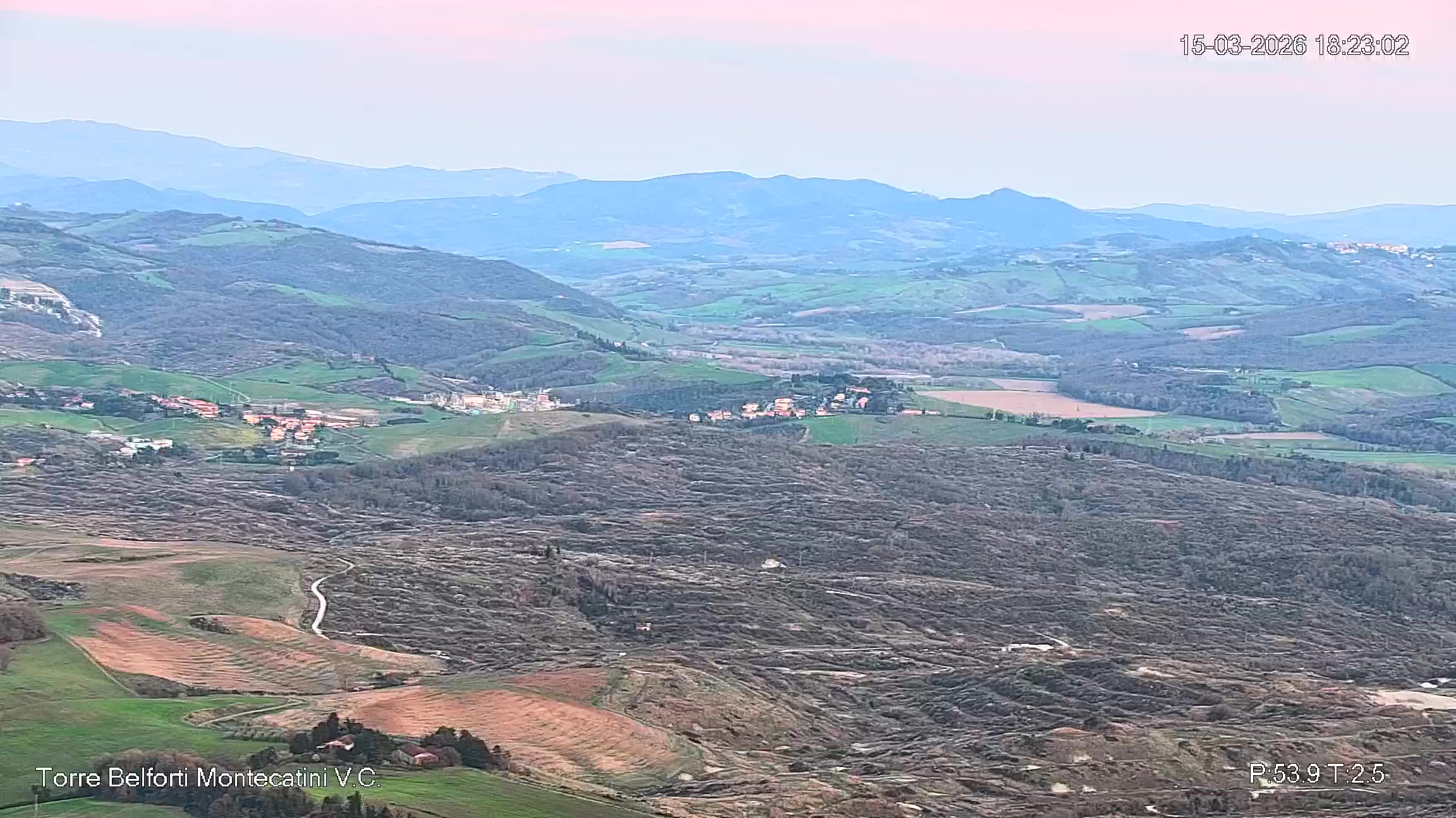 immagine della webcam nei dintorni di Cecina: webcam Montecatini Val di Cecina