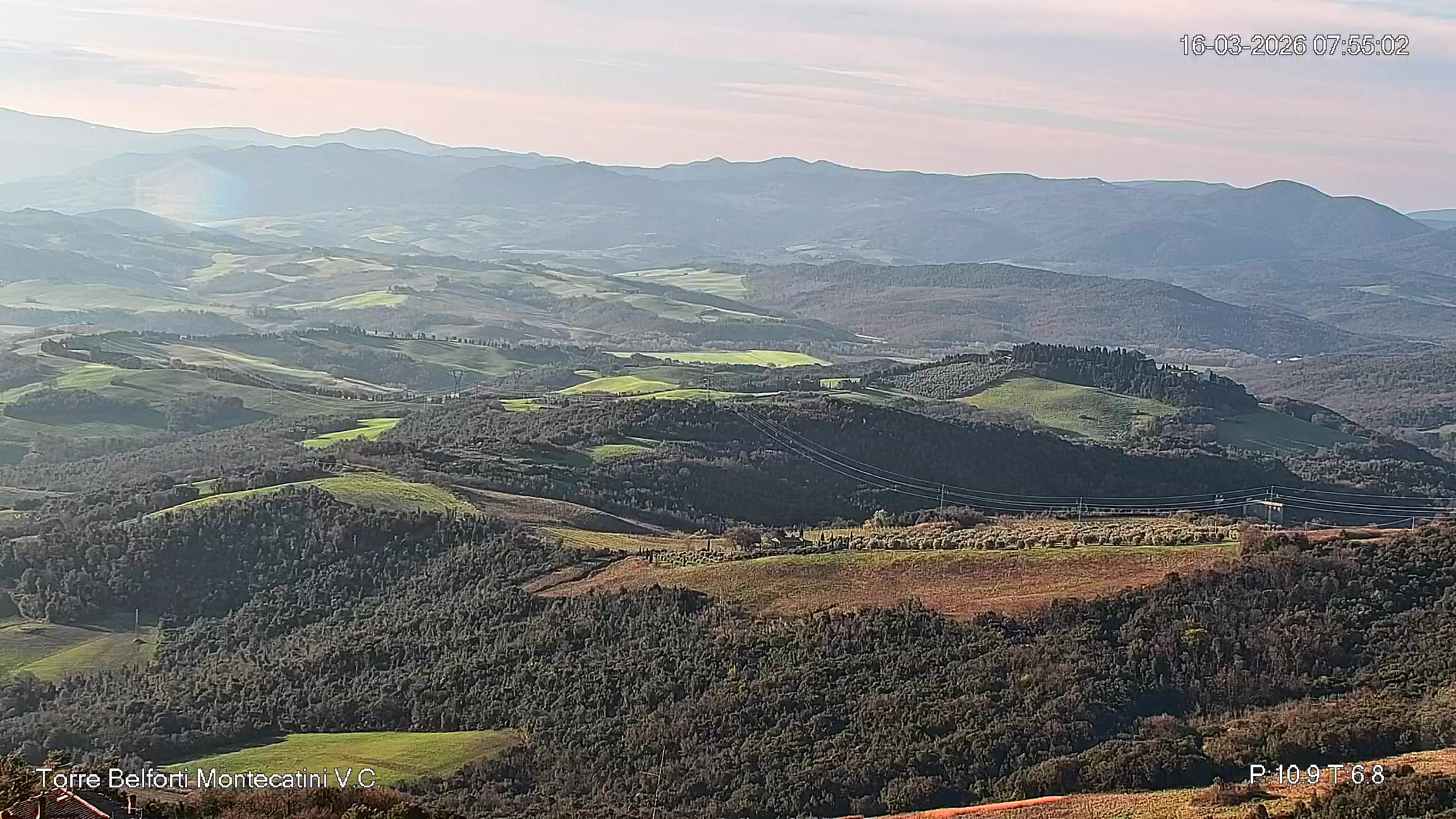 immagine della webcam nei dintorni di Cecina: webcam Montecatini Val di Cecina