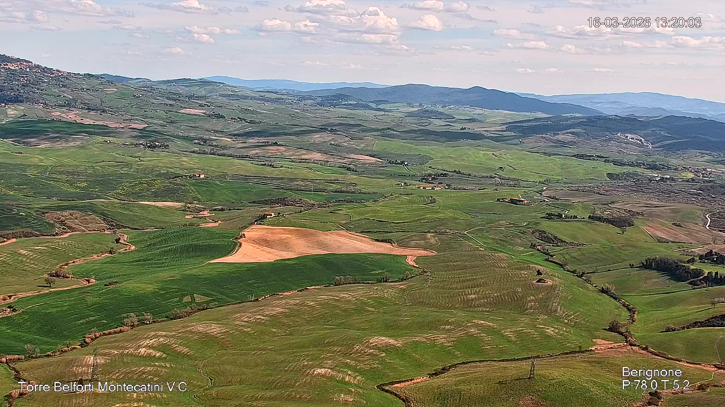 immagine della webcam nei dintorni di Castiglioncello: webcam Montecatini Val di Cecina