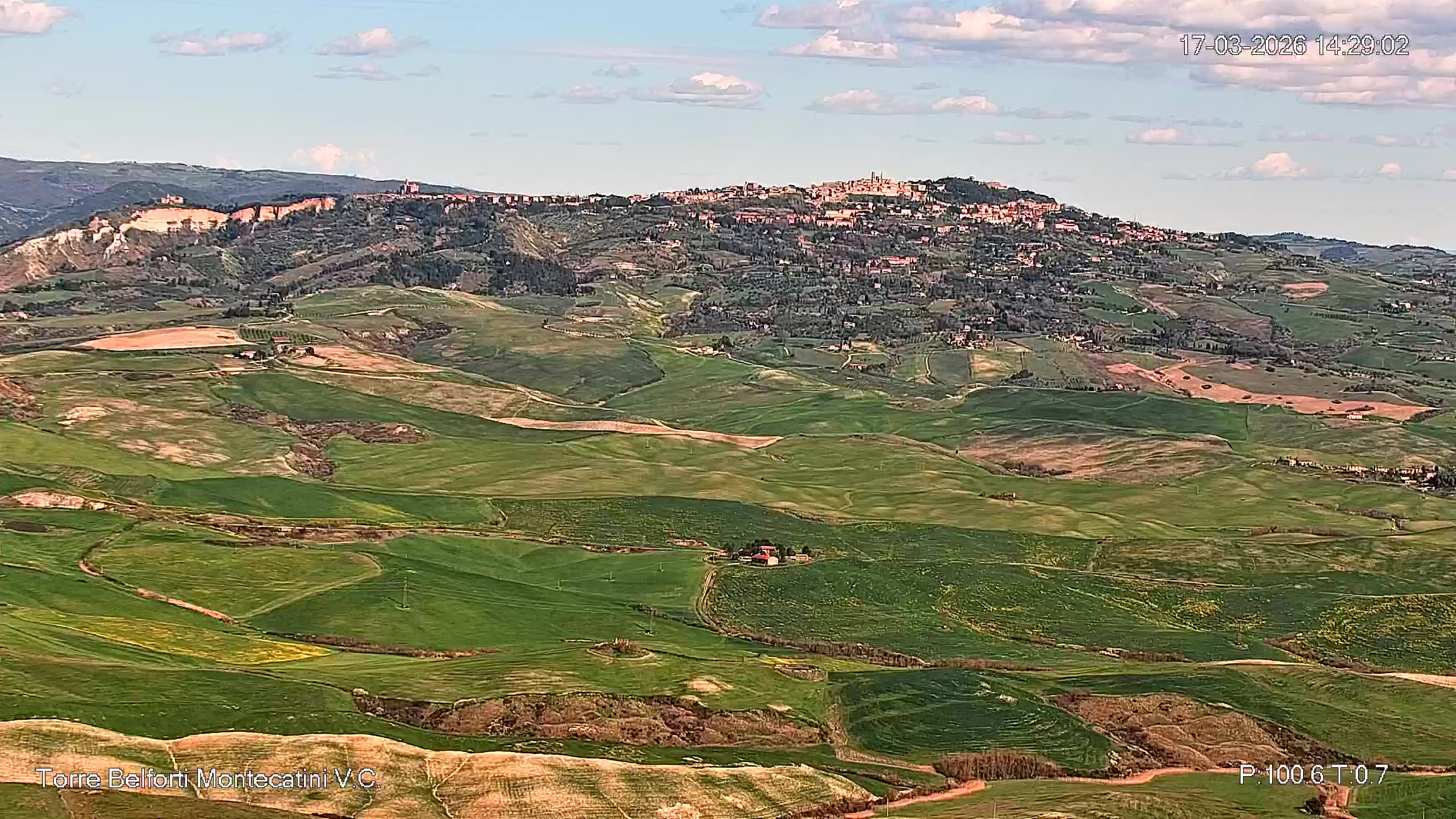 immagine della webcam nei dintorni di Volterra: webcam Montecatini Val di Cecina