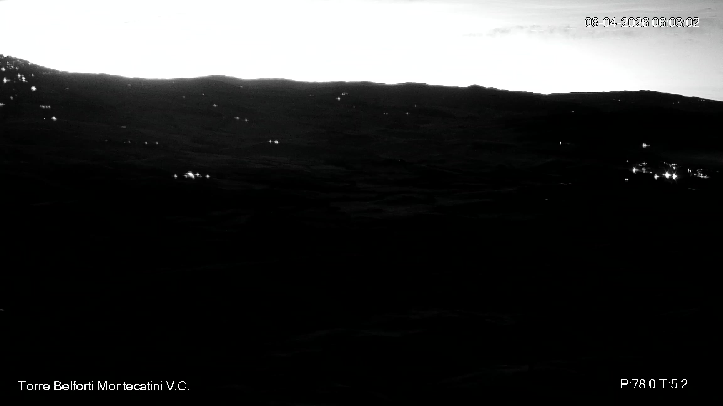 immagine della webcam nei dintorni di Mazzanta: webcam Montecatini Val di Cecina