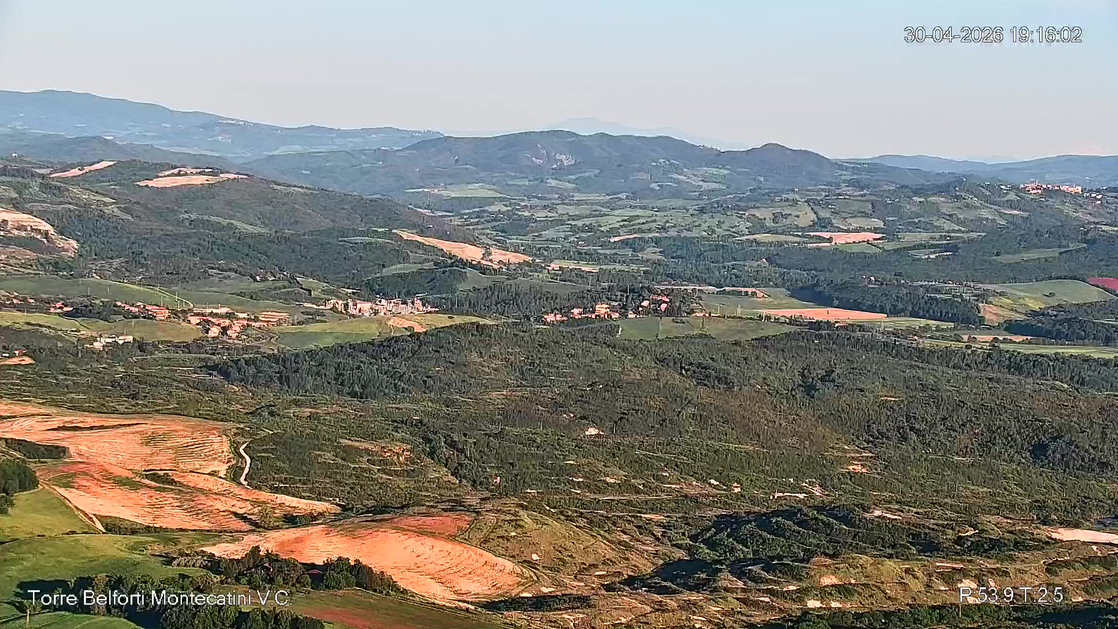 immagine della webcam nei dintorni di San Gimignano: webcam Montecatini Val di Cecina