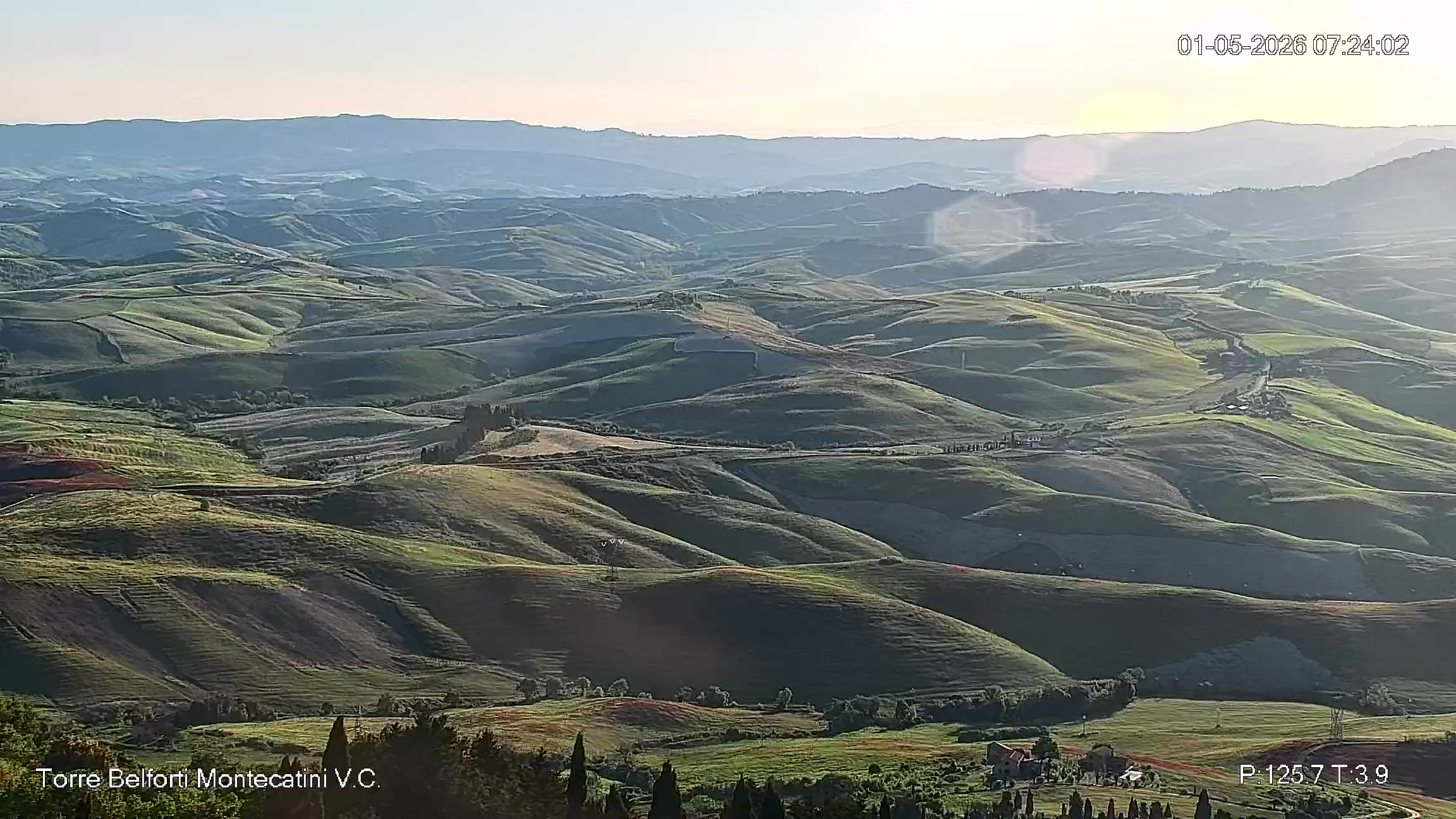 immagine della webcam nei dintorni di Certaldo: webcam Montecatini Val di Cecina