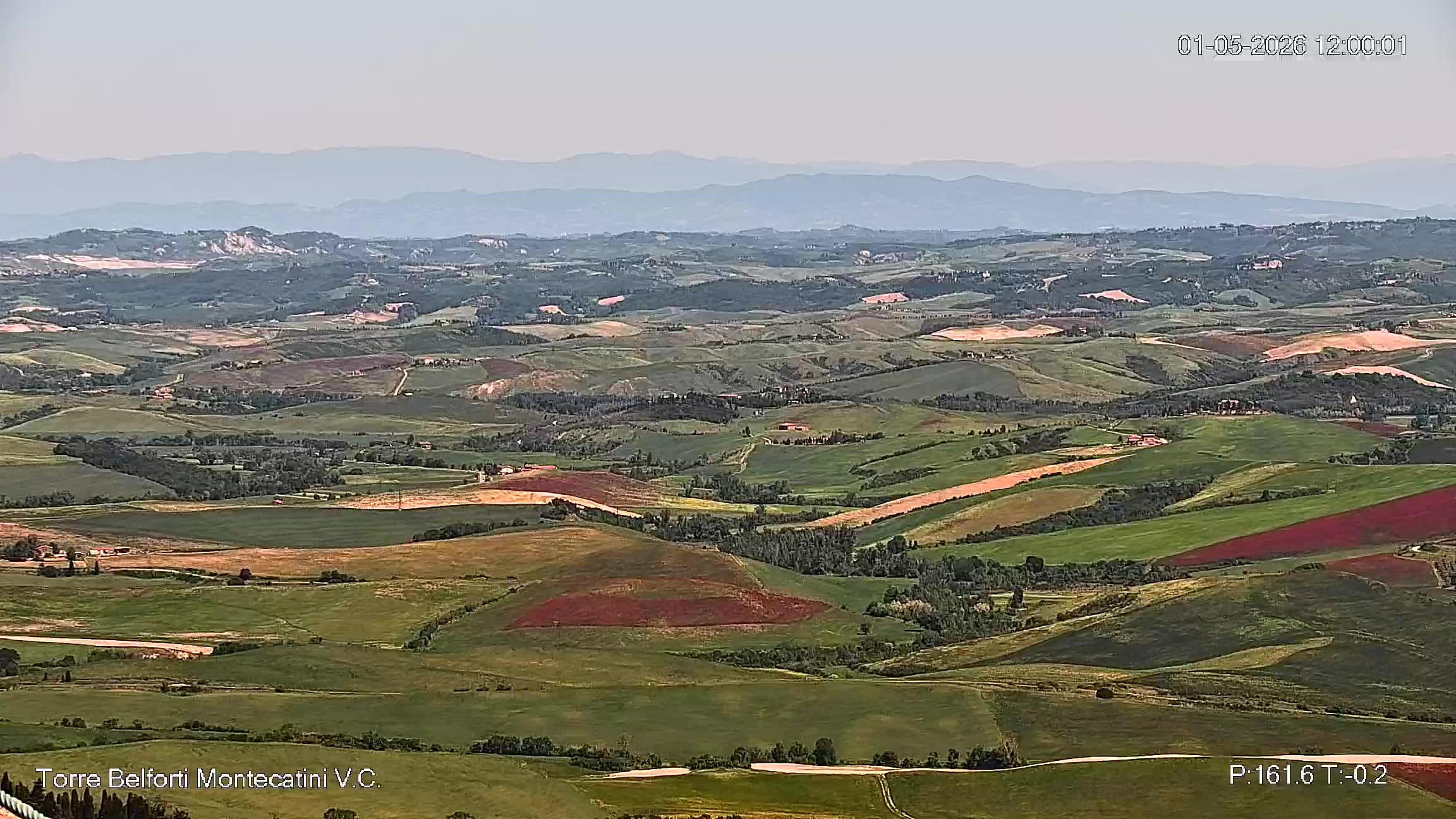immagine della webcam nei dintorni di Rosignano Solvay: webcam Montecatini Val di Cecina