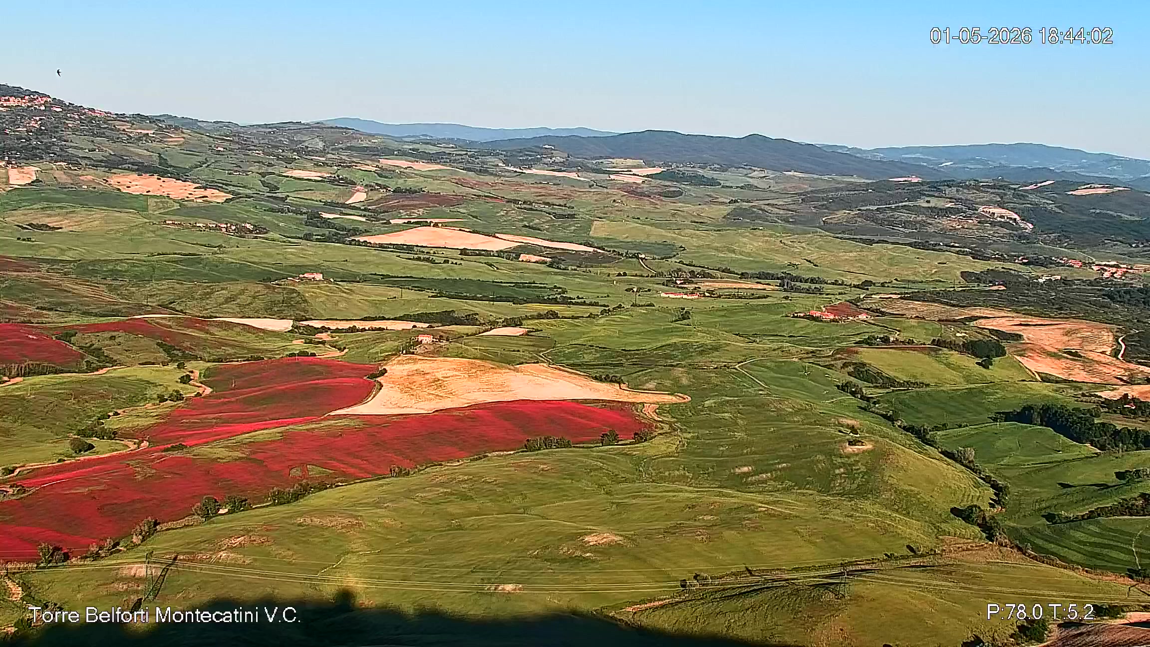 immagine della webcam nei dintorni di Cecina: webcam Montecatini Val di Cecina