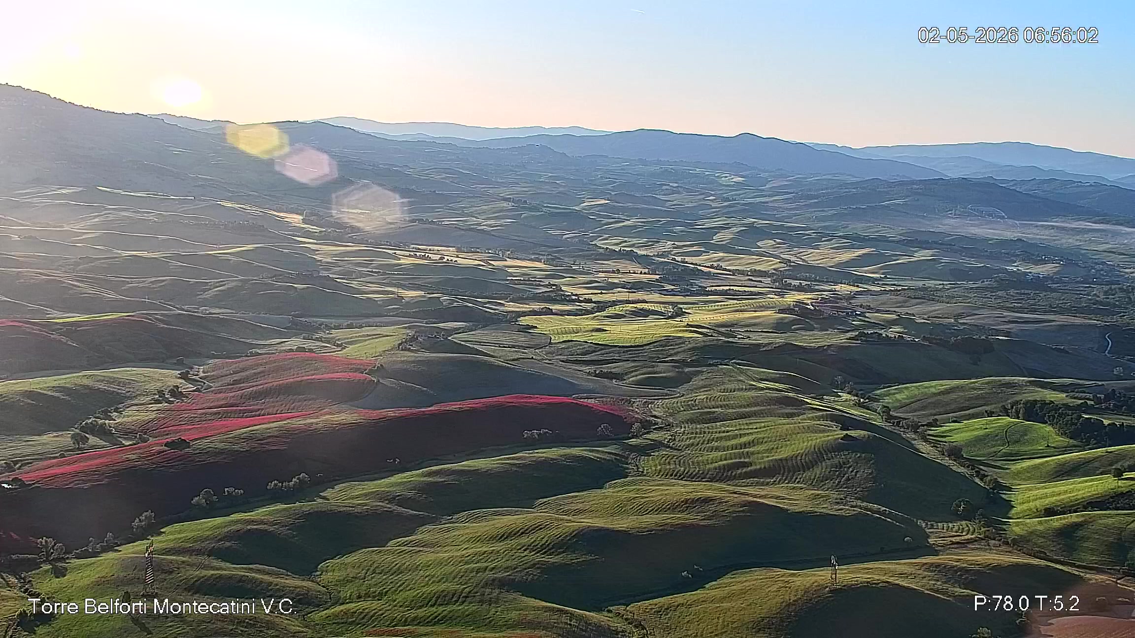 immagine della webcam nei dintorni di San Gimignano: webcam Montecatini Val di Cecina