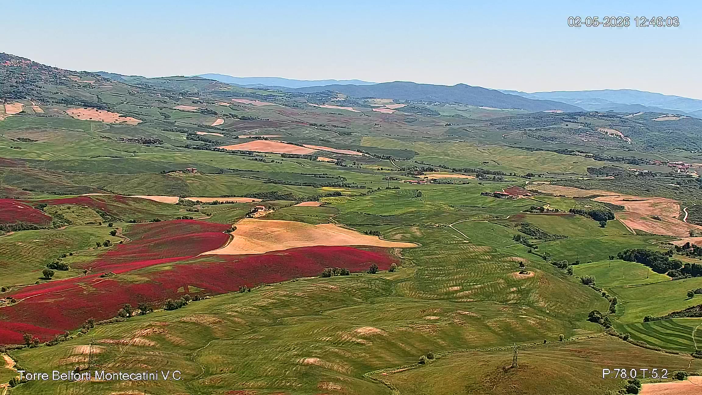 immagine della webcam nei dintorni di Vada: webcam Montecatini Val di Cecina