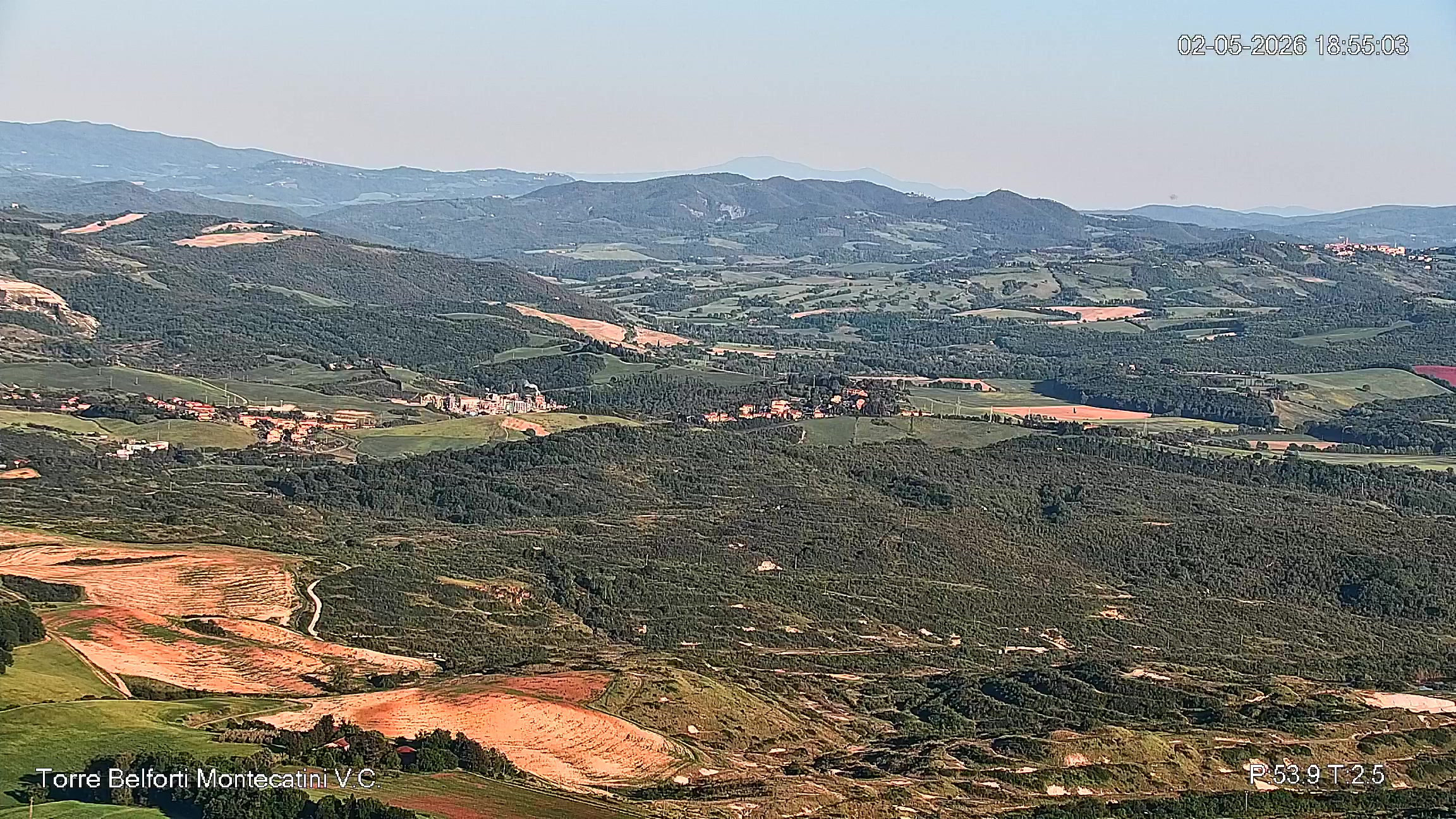 immagine della webcam nei dintorni di Marina Di Cecina: webcam Montecatini Val di Cecina