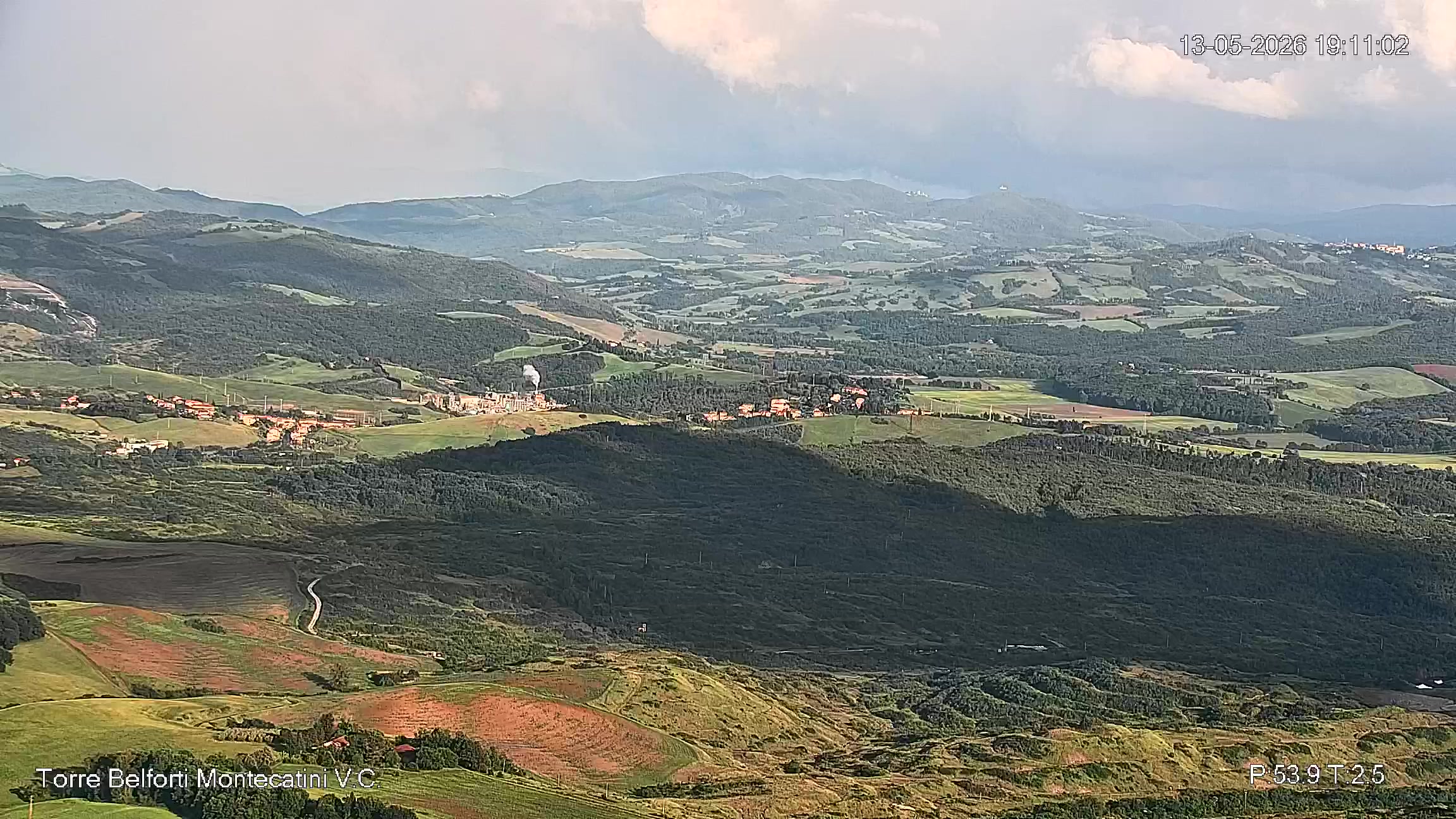 immagine della webcam nei dintorni di Marina Di Castagneto: webcam Montecatini Val di Cecina