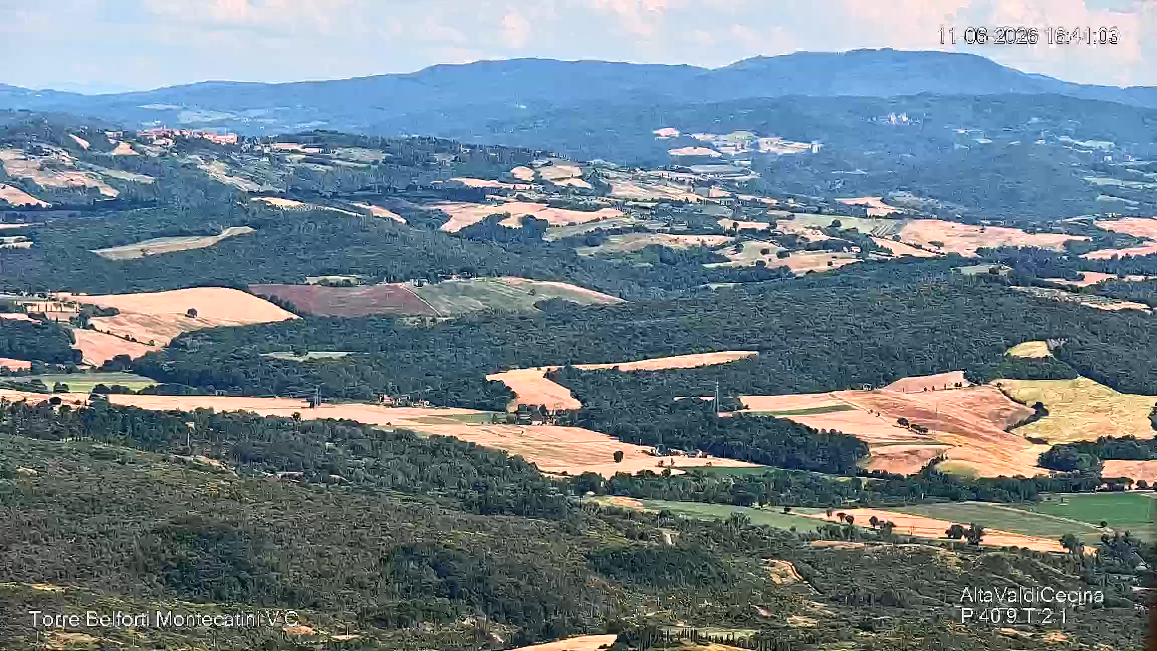 immagine della webcam nei dintorni di Cecina: webcam Montecatini Val di Cecina
