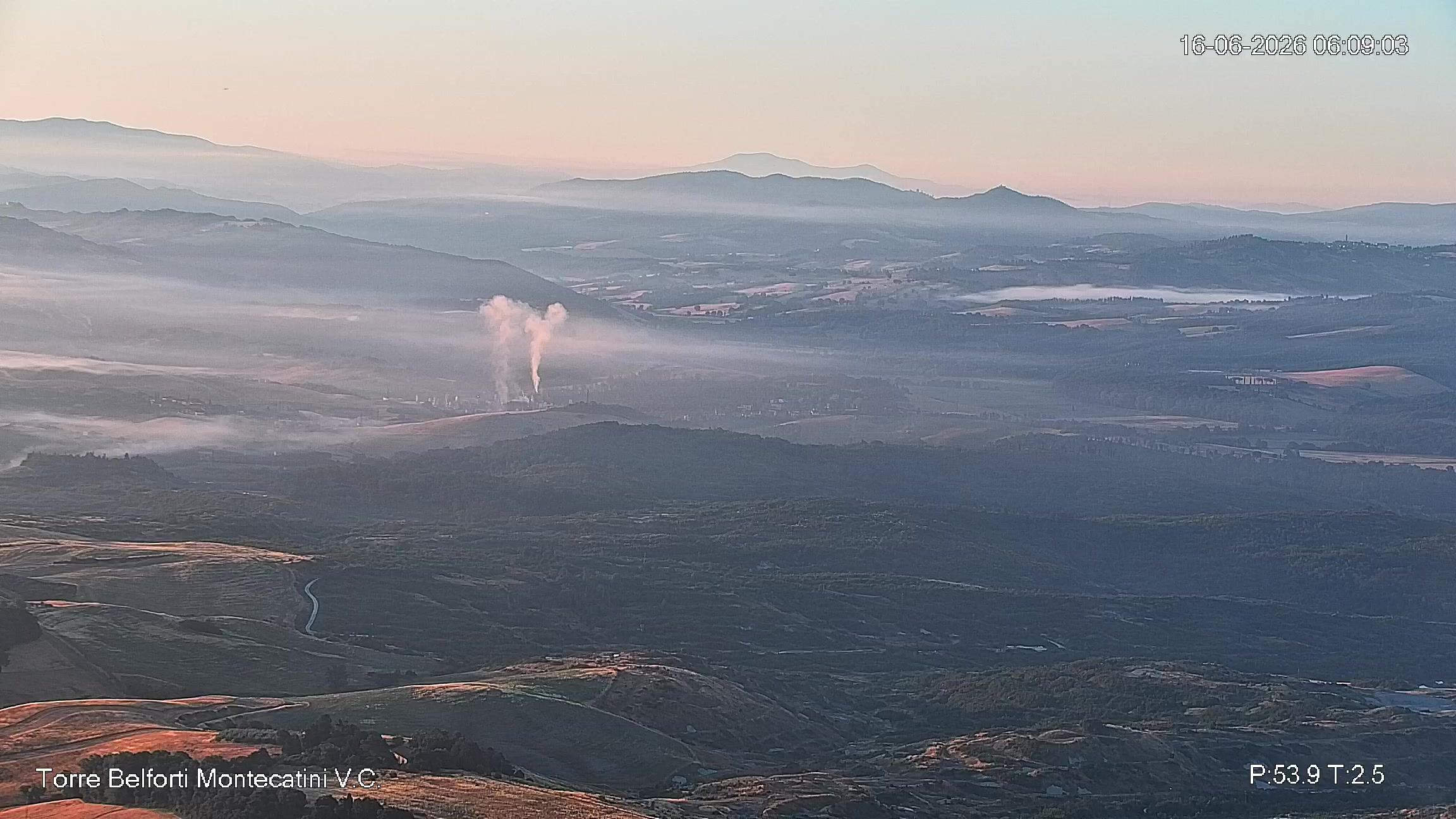 immagine della webcam nei dintorni di Lajatico: webcam Montecatini Val di Cecina
