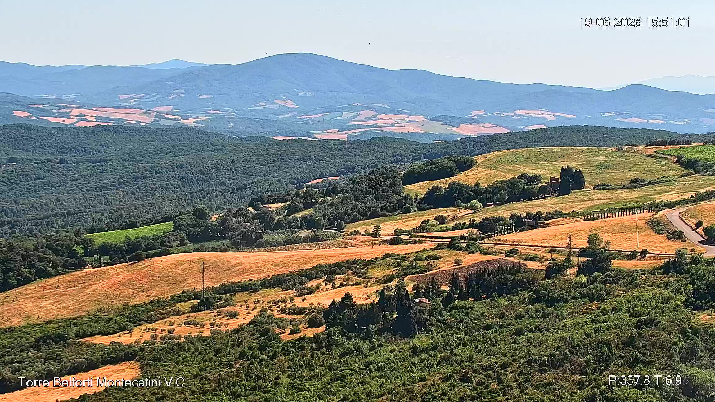 immagine della webcam nei dintorni di Volterra: webcam Montecatini Val di Cecina