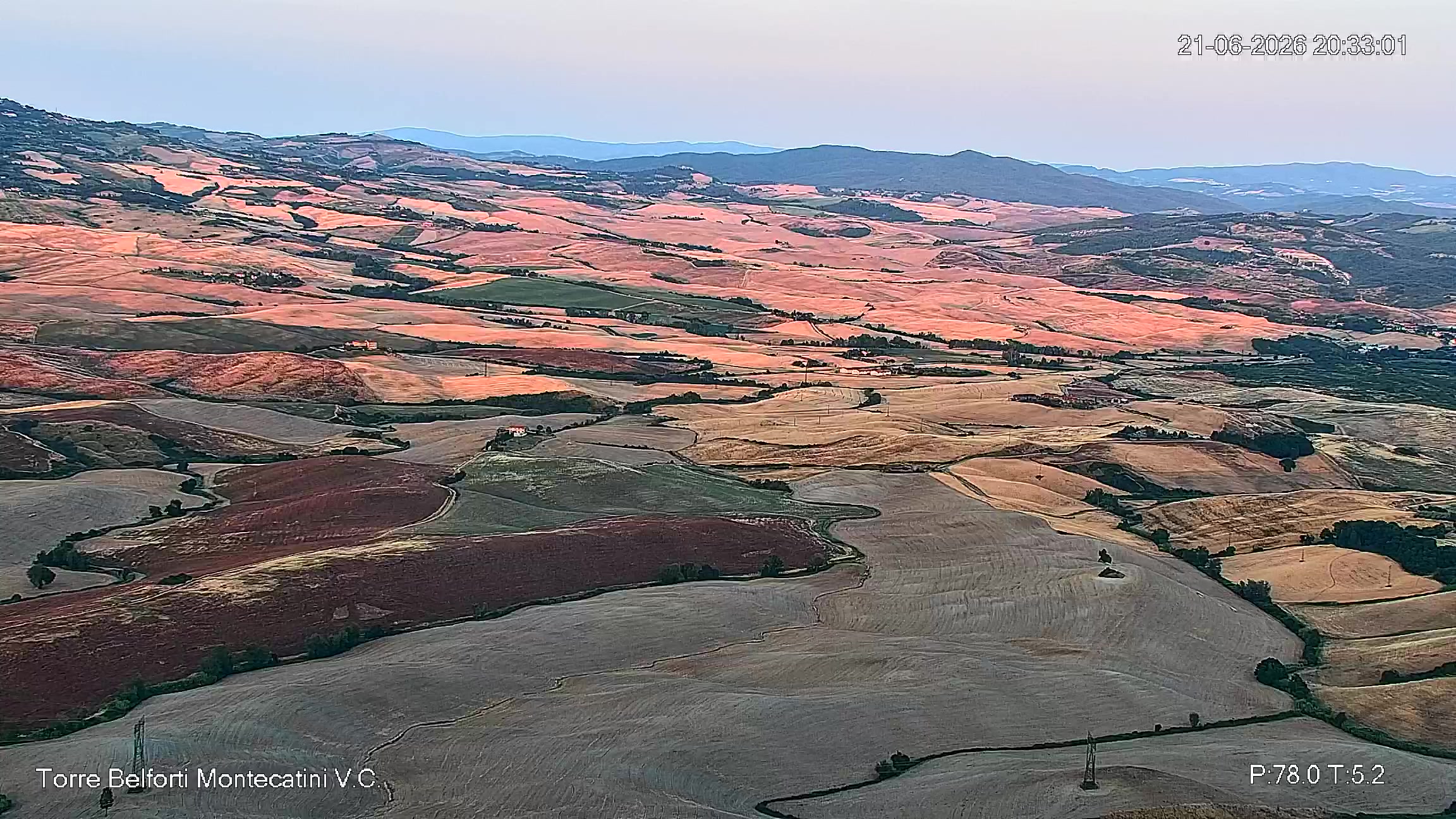 immagine della webcam nei dintorni di Marina Di Castagneto: webcam Montecatini Val di Cecina
