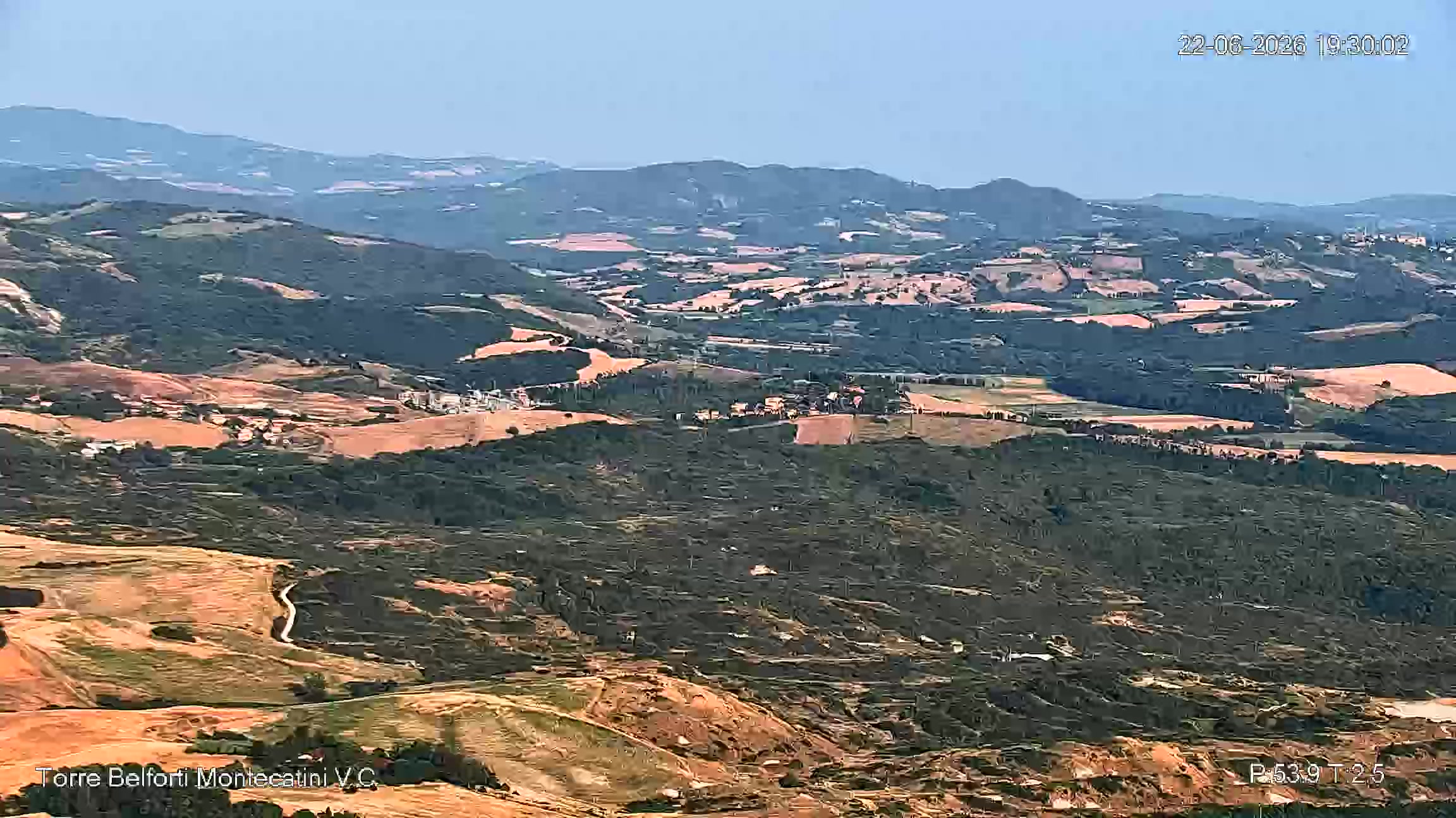 immagine della webcam nei dintorni di Marina di Bibbona: webcam Montecatini Val di Cecina