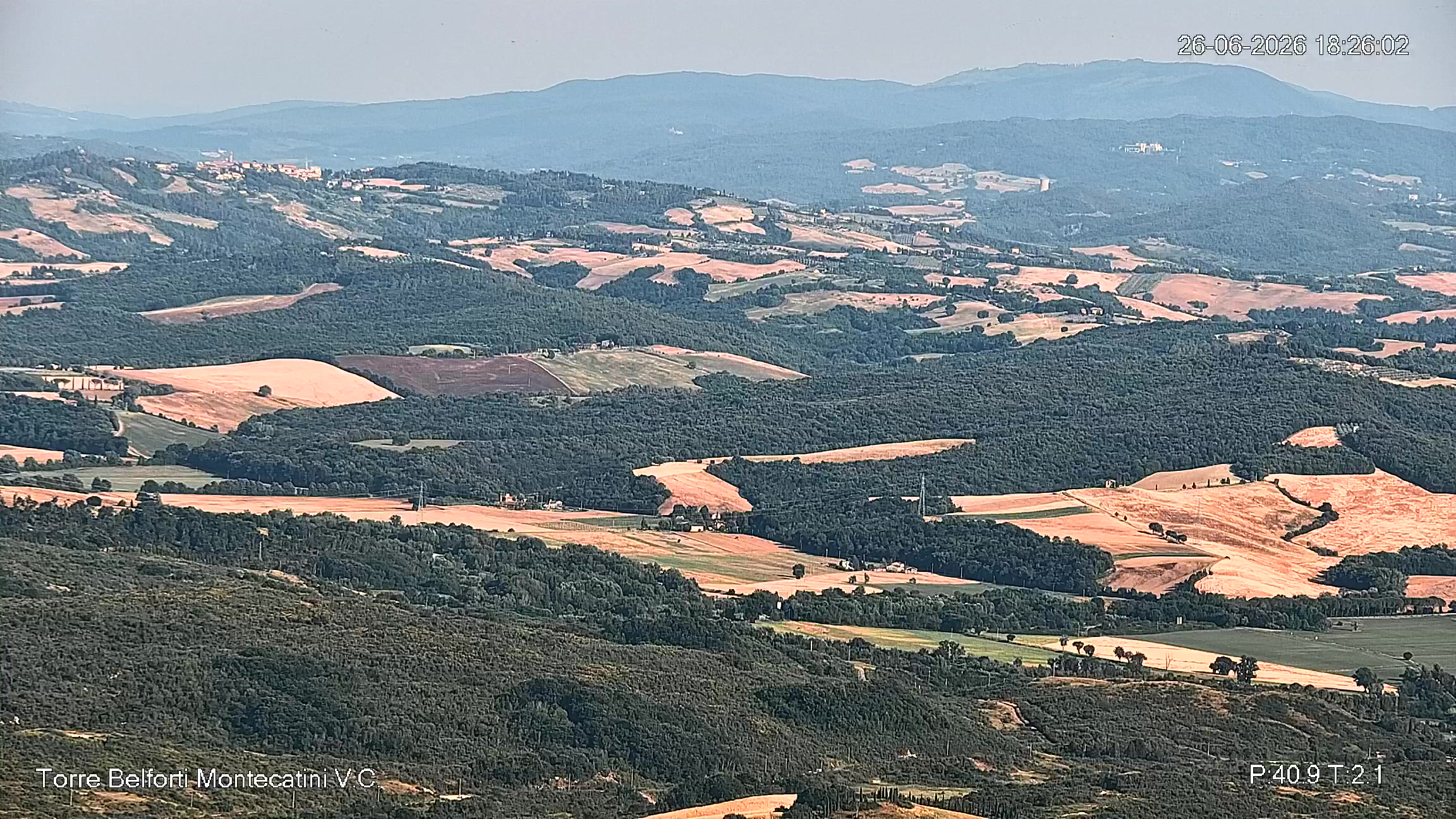 immagine della webcam nei dintorni di San Gimignano: webcam Montecatini Val di Cecina
