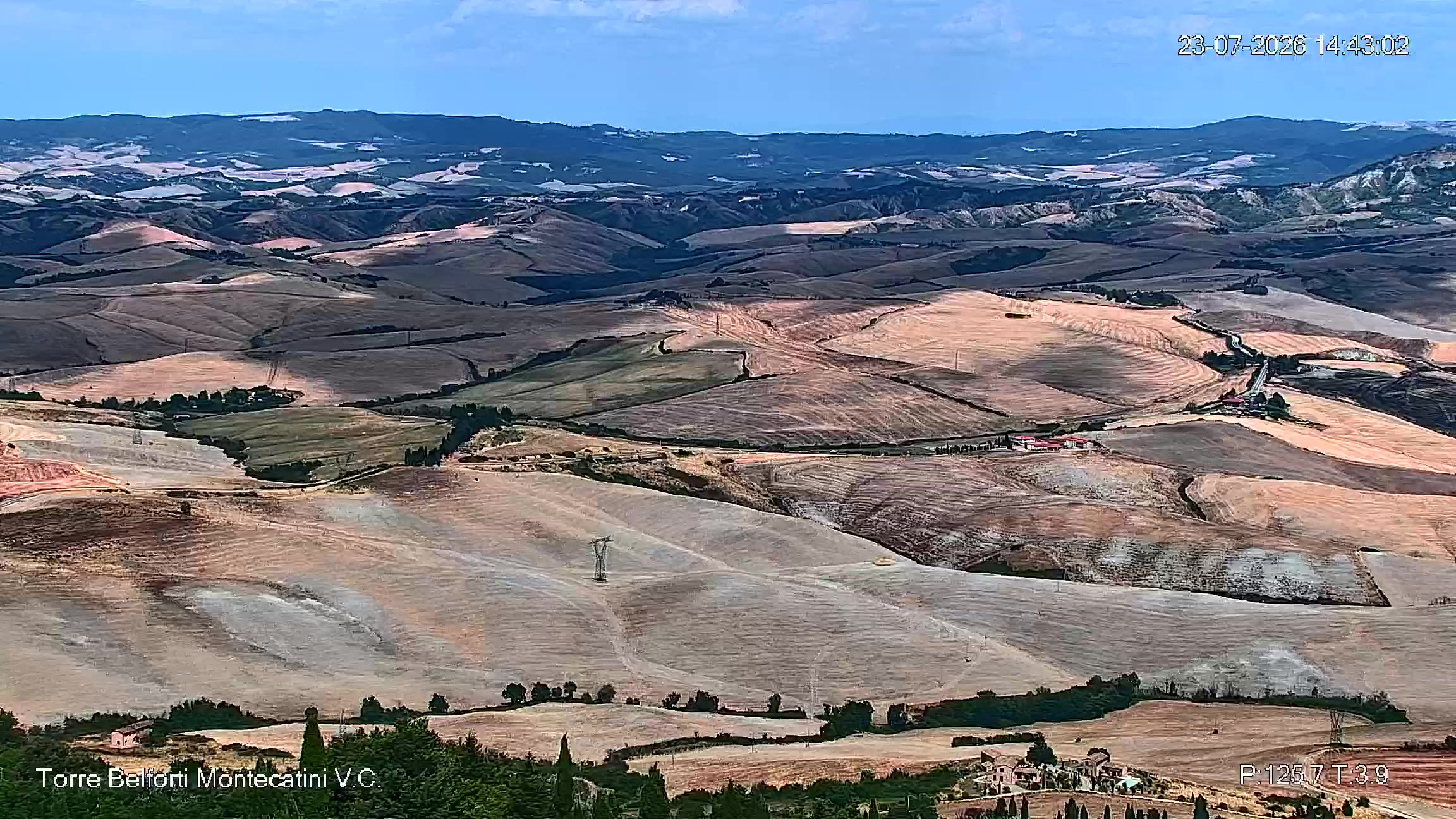 immagine della webcam nei dintorni di Cecina: webcam Montecatini Val di Cecina